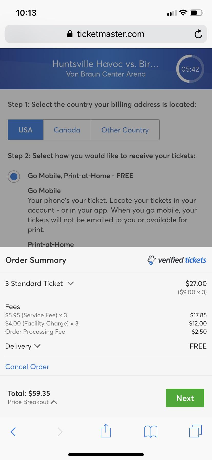 Insane Ticket Master fees. Tried to buy 3 GA tickets for Saturday (27