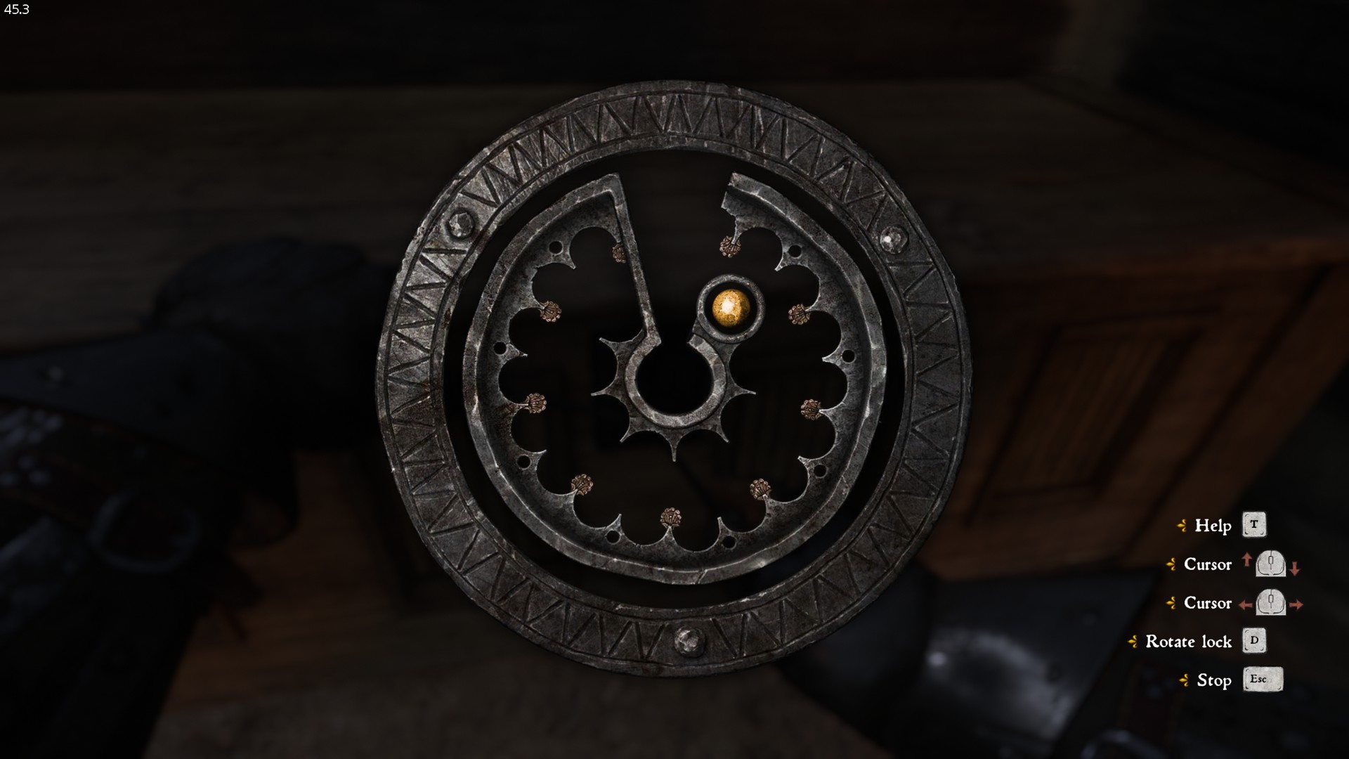 How does lockpicking work on PS4? image of lock position