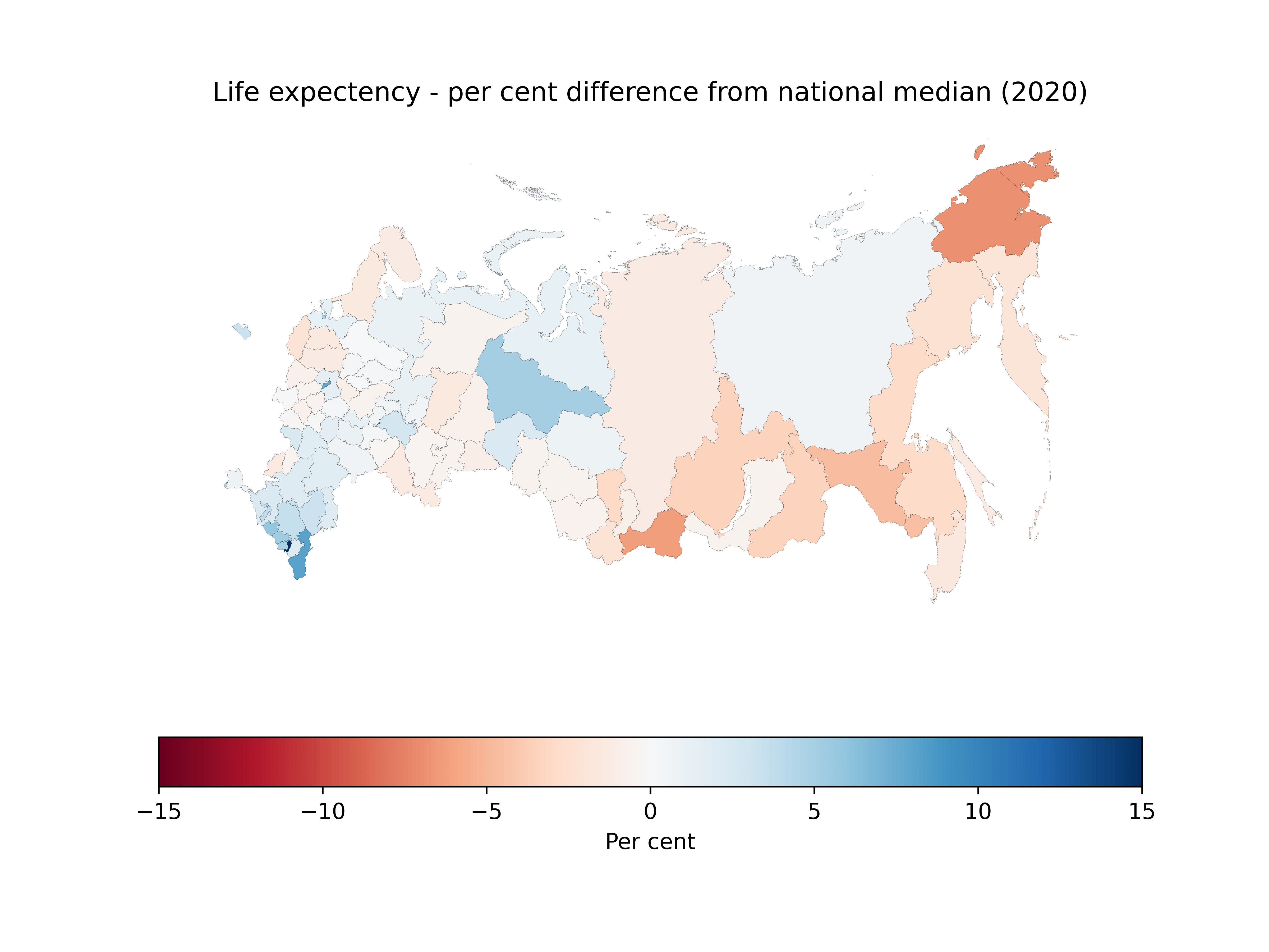 Life expectancy in Russia (+Crimea, Donbas), 2020 r/MapPorn