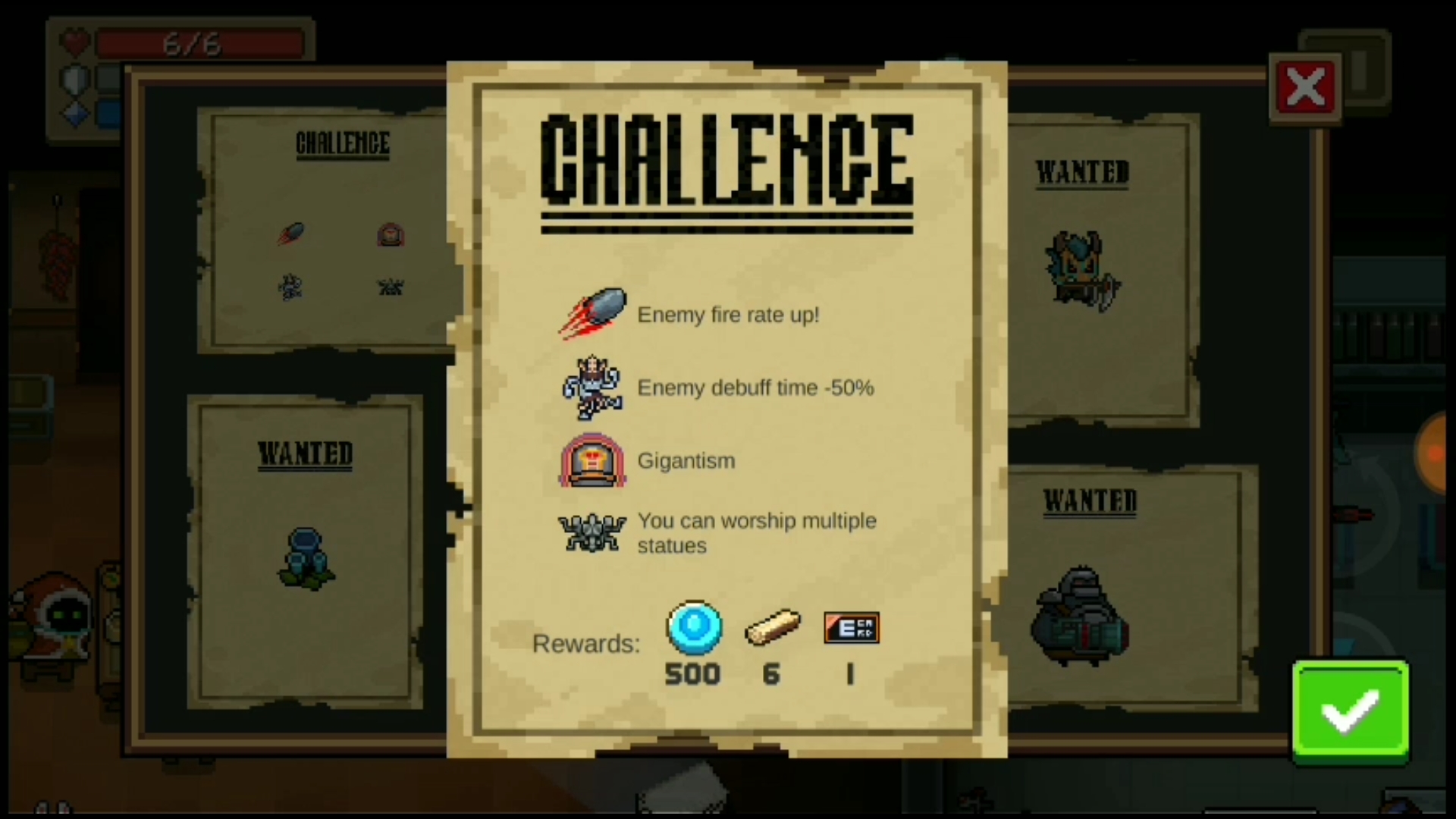 Soul Knight Daily Task17 (Gigantism, infinite statues, enemy fire rate