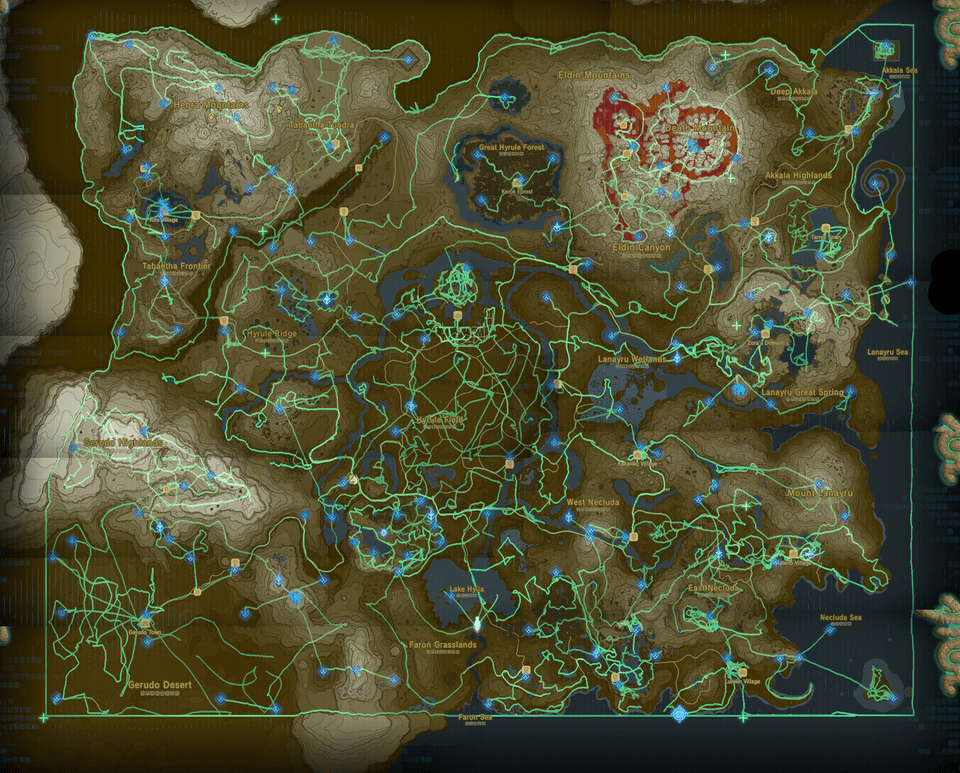Every openworld game should have a map like Botw which shows the path