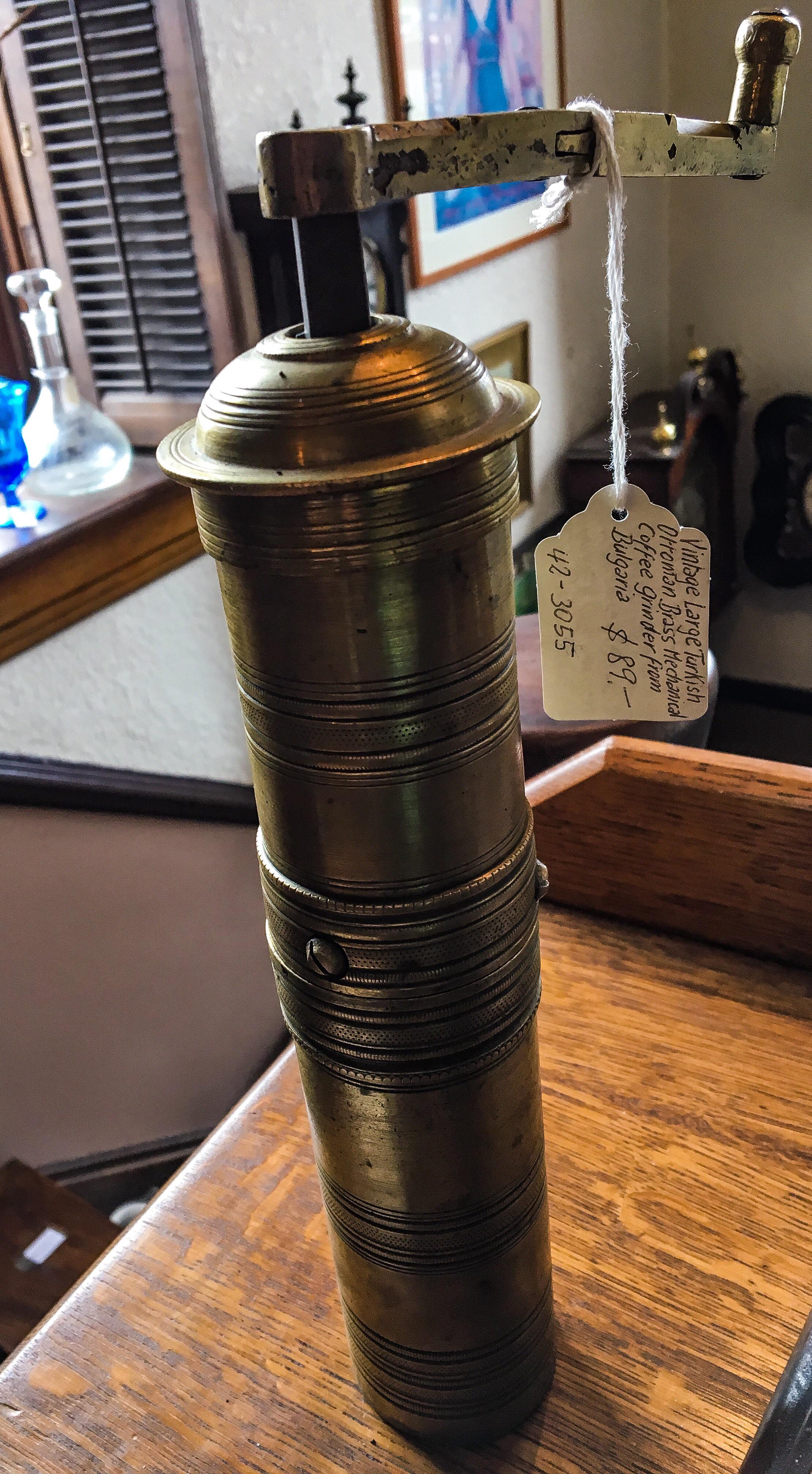 This Turkish Coffee Grinder I spotted today r/vintagekitchentoys