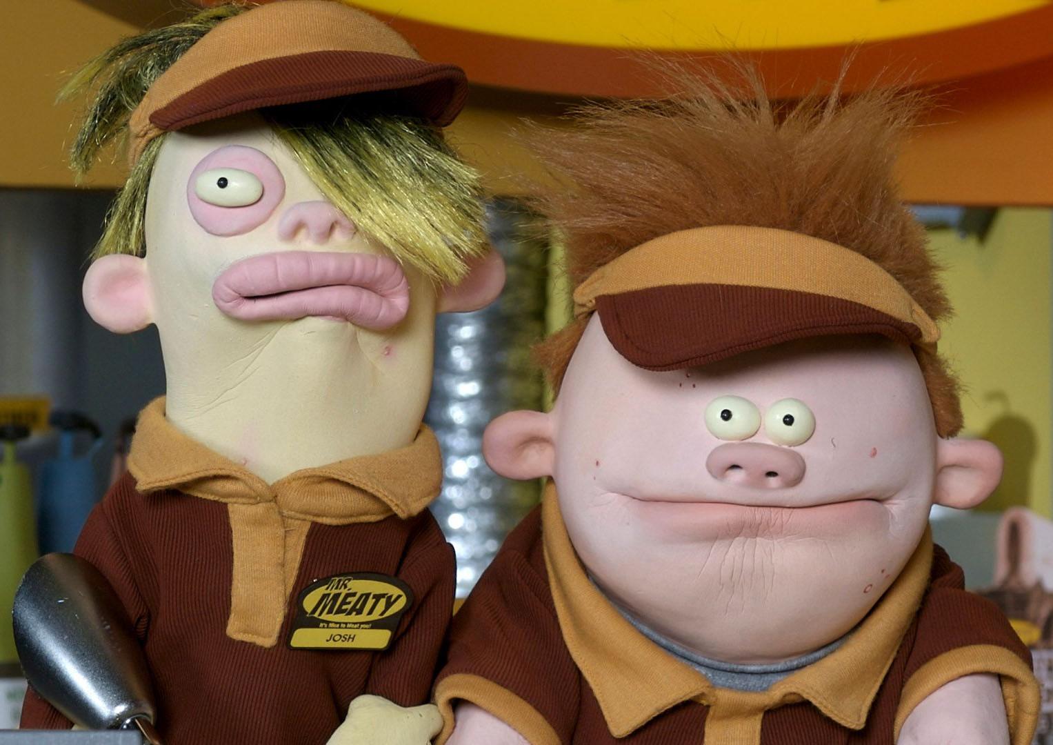 The main characters from Mr Meaty look a lot like Billie Eilish and
