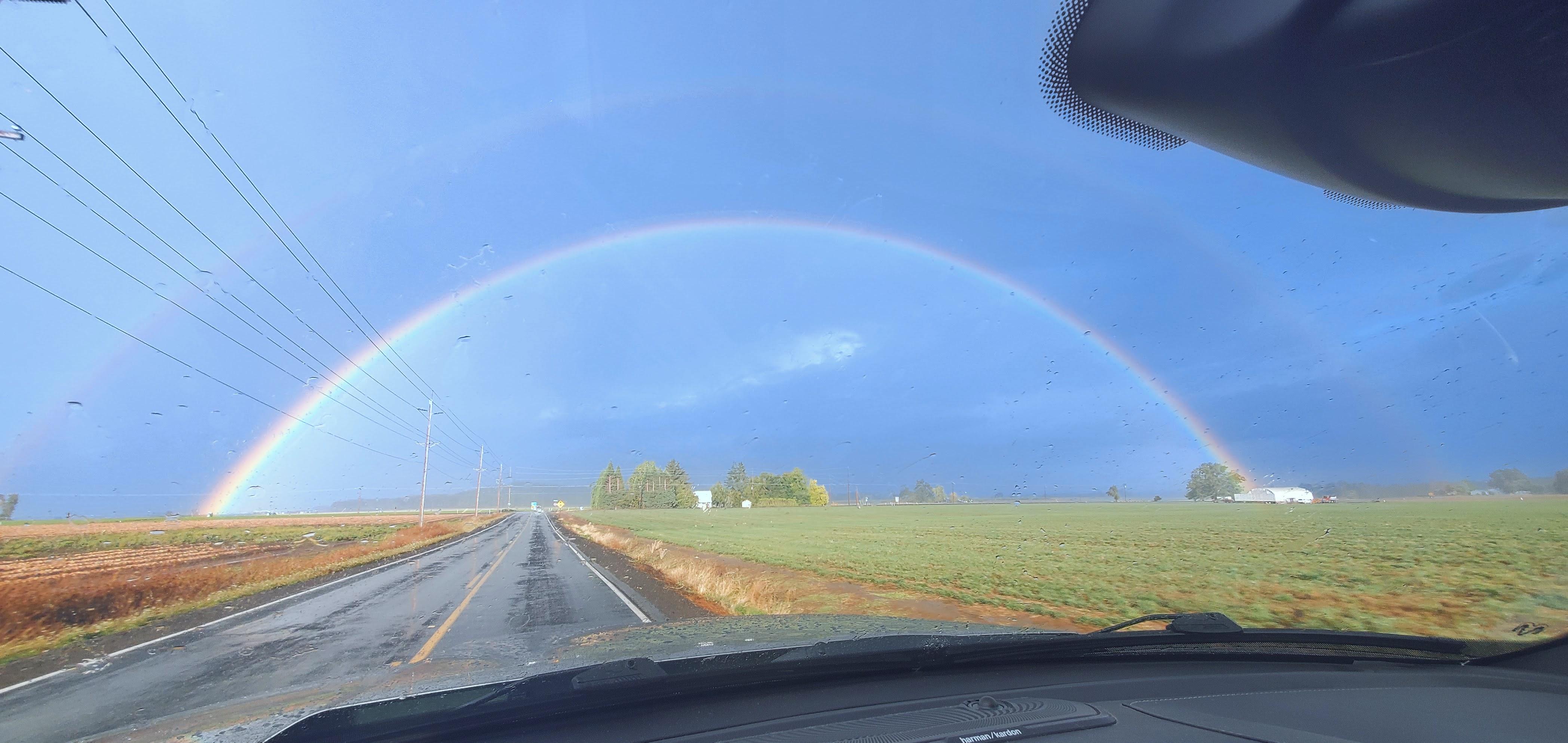 Mt. Angel looking soooo incredibly Fabulous with it's double rainbows