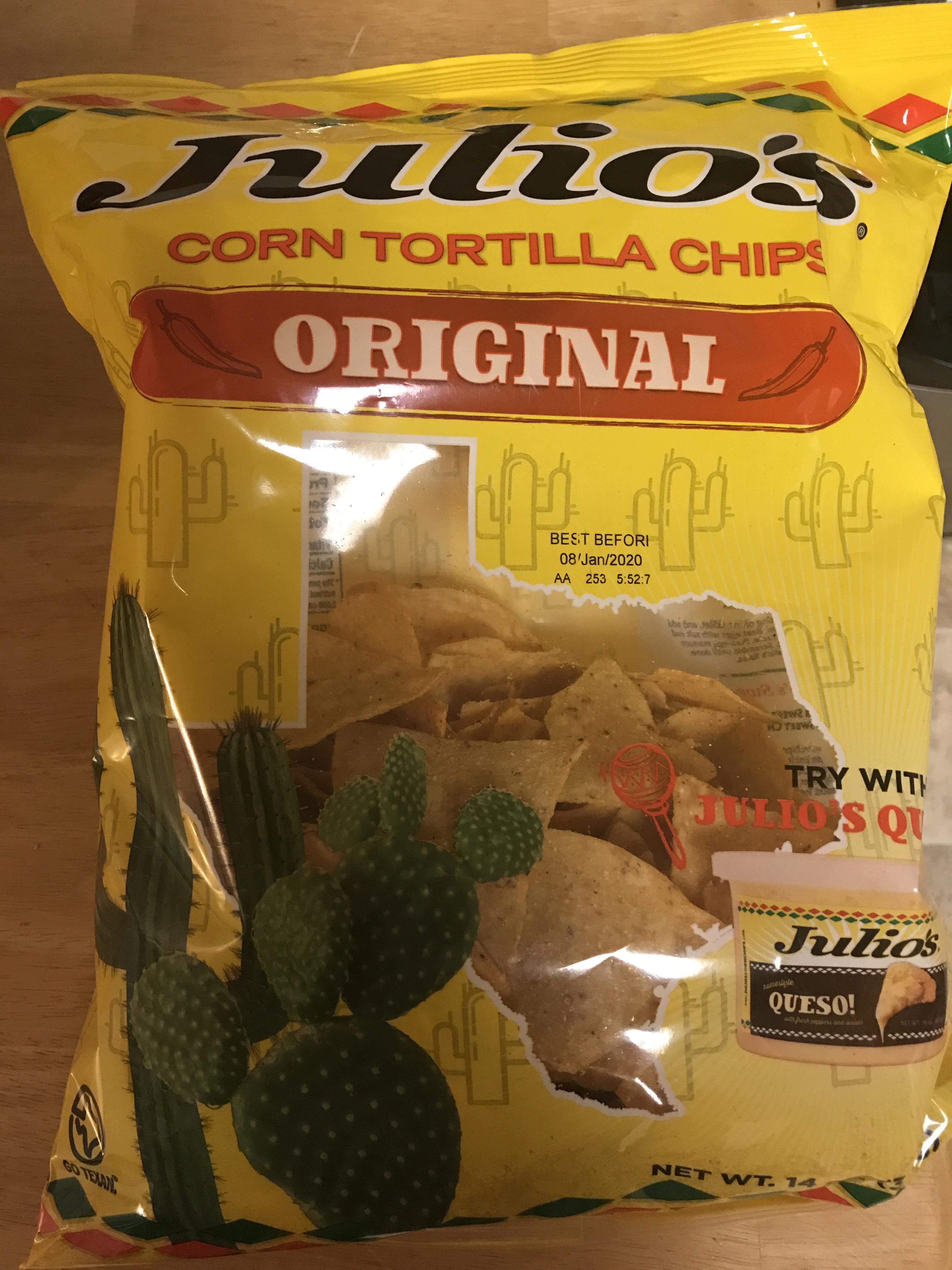 Julio’s chips are now being sold nationwide!!! Company is from the