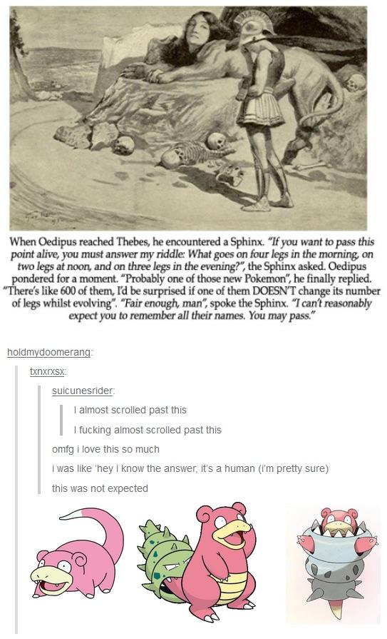 The Answer to the Sphinx's Riddle : r/tumblr