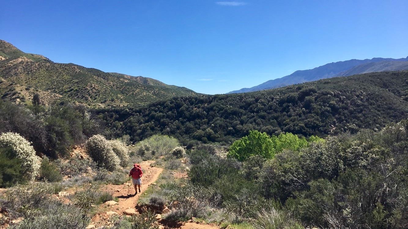 Weekend backpacking trip in Southern California. Sespe Wilderness, Los