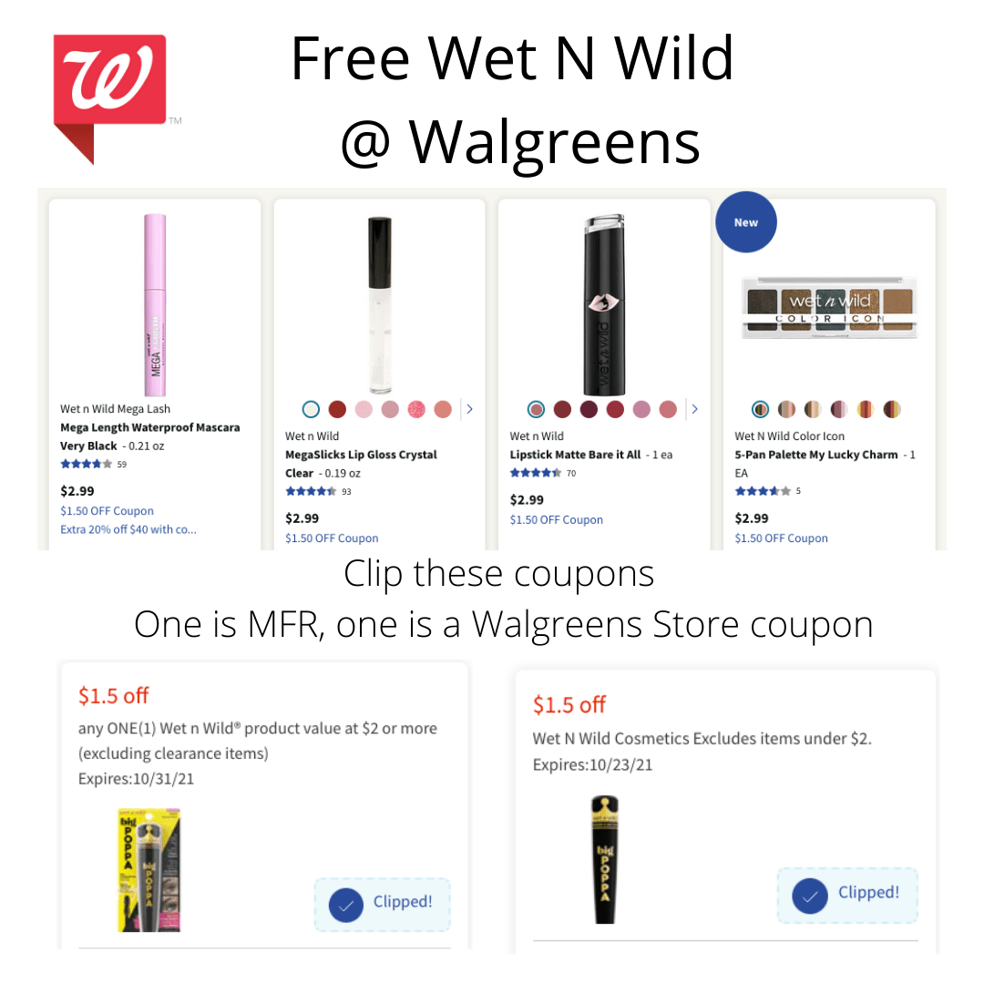 Free Wet N Wild cosmetics Walgreens with digital store and MFR