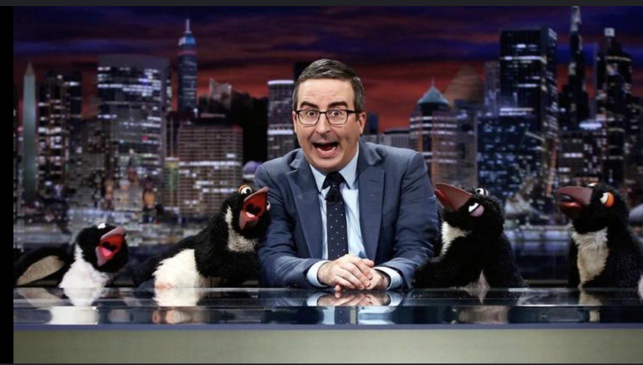 John oliver let the coins fly r/pics