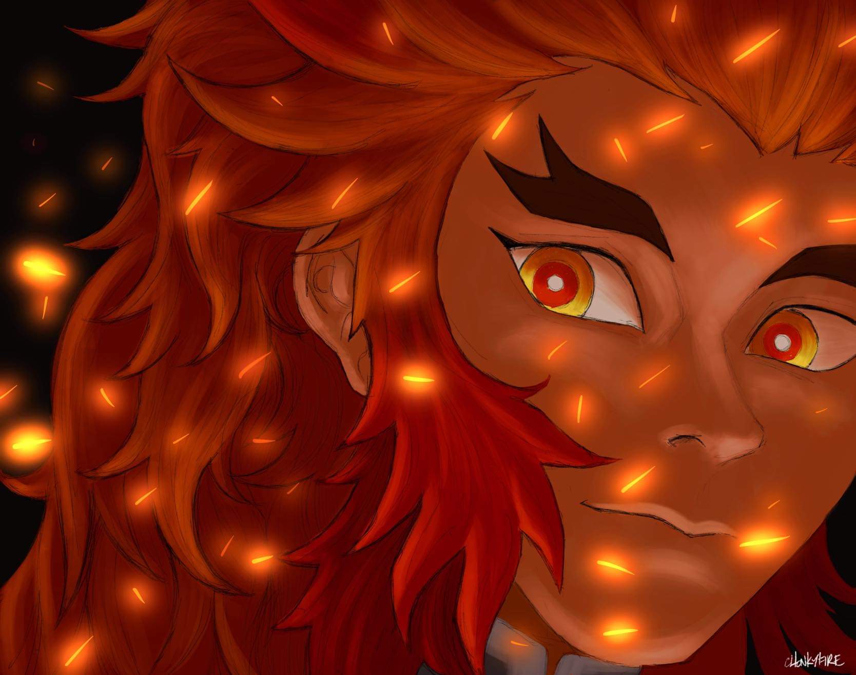 LIVE WITH YOUR HEAD HELD HIGH🔥 Rengoku fanart by me r/KimetsuNoYaiba