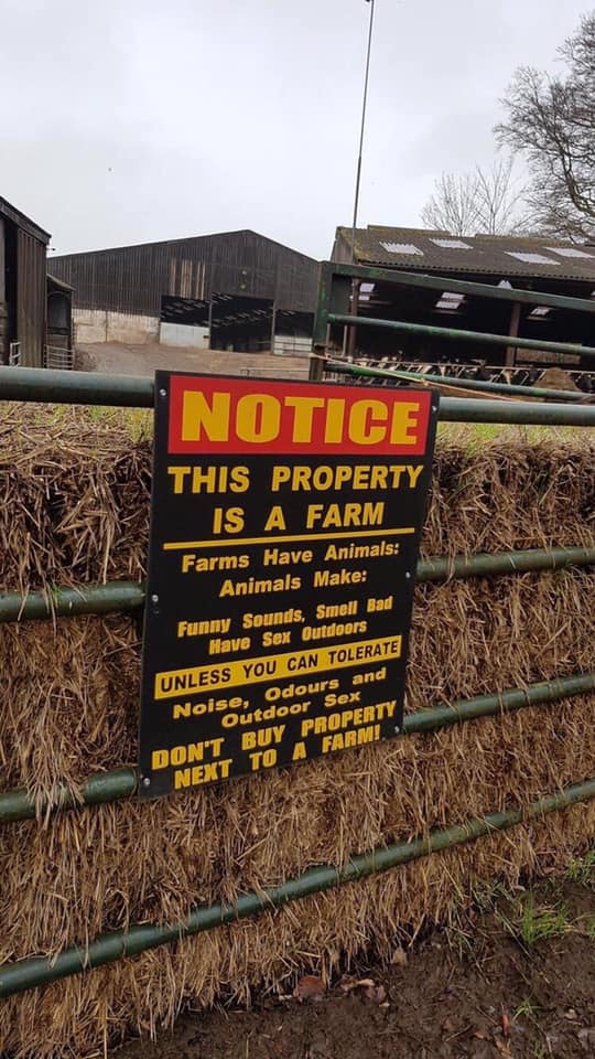 Poster from farm on three mile lane by Keele University r/Keele