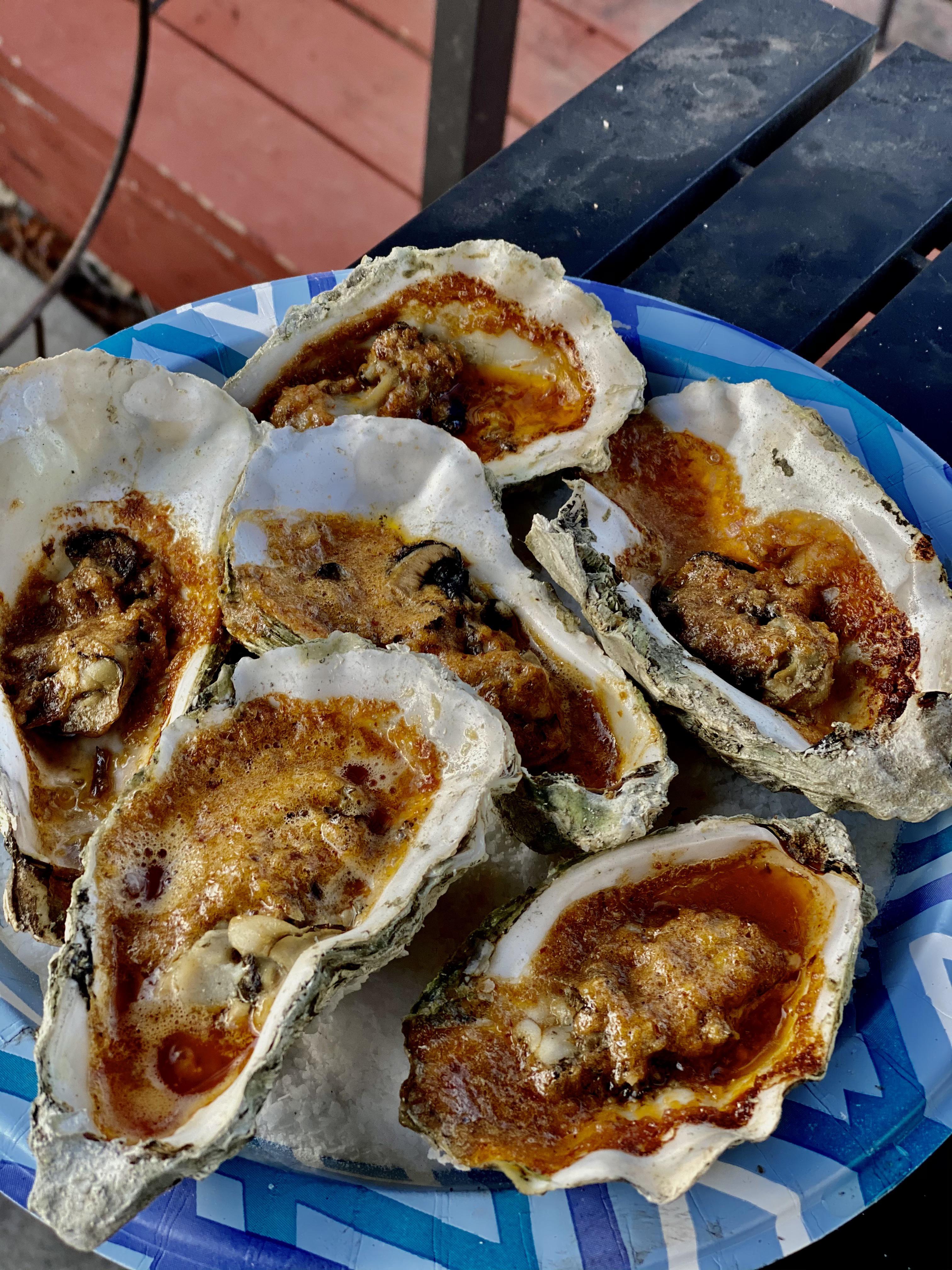 BBQ Oysters with Hog Island Chipotle Bourbon Butter r/BBQ