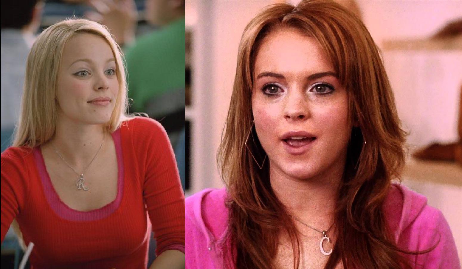 In Mean Girls (2004), queen bee Regina wears a “R” necklace around her