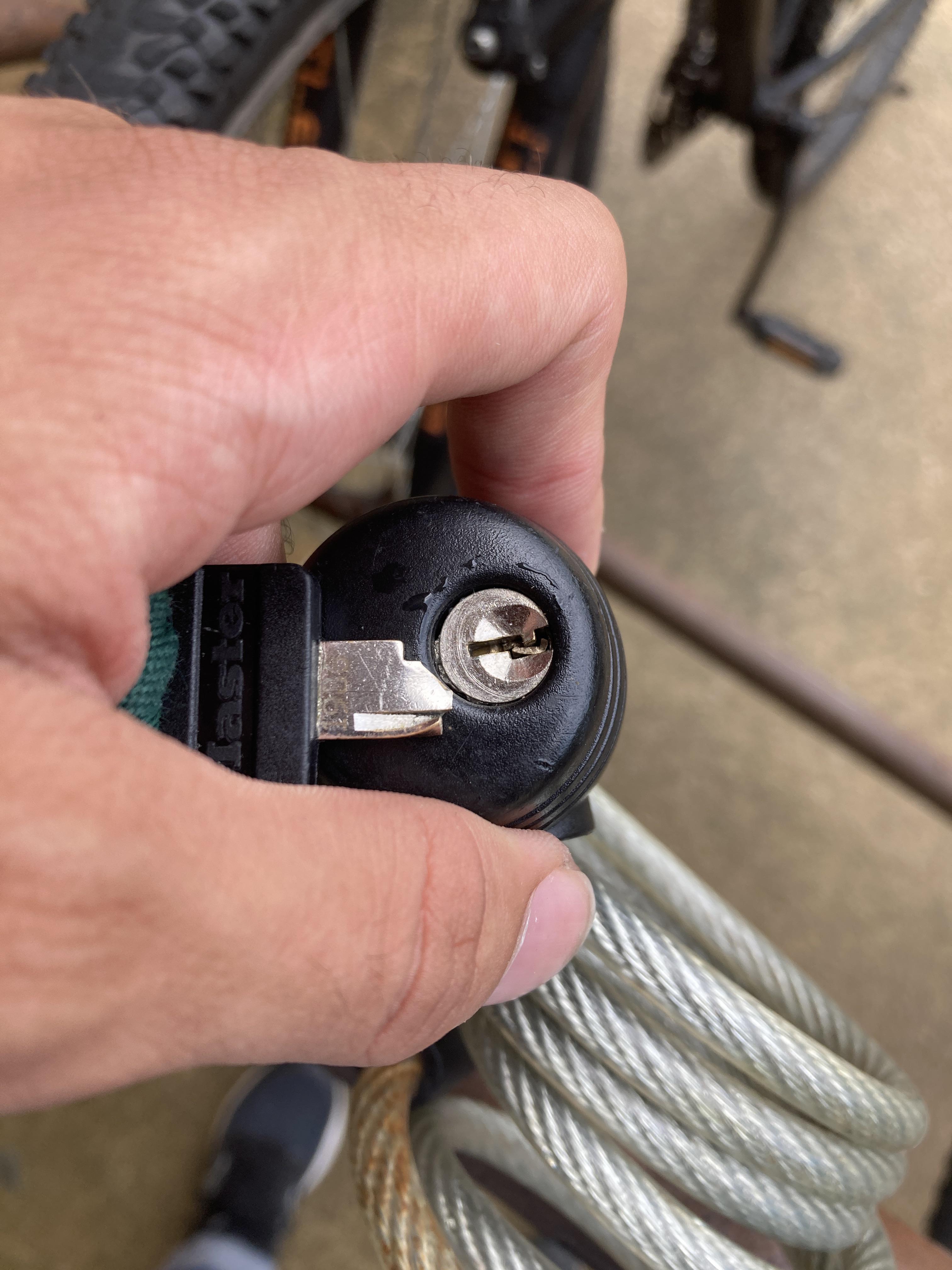 The key broke off in my bike lock today r/Wellthatsucks