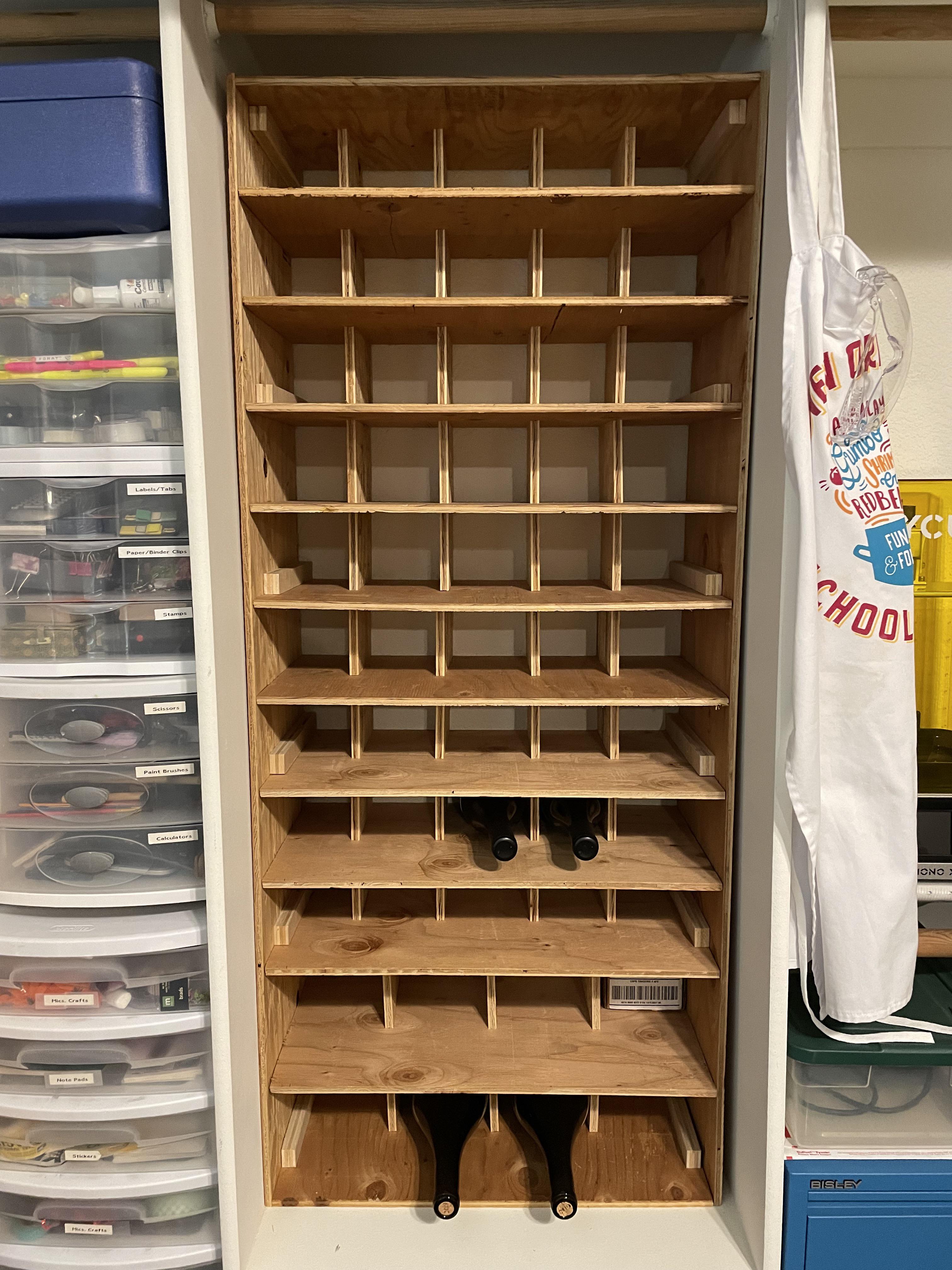 Homemade closet wine rack, 52’ x 23’ r/SacramentoBuyNothing