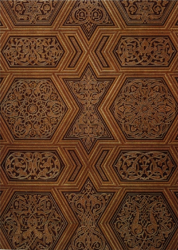 12th century wood carving on the minbar of a mosque from Qus, Egypt