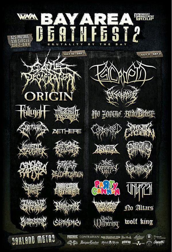 The Illegible fonts on this metal festival poster r/awfuleverything