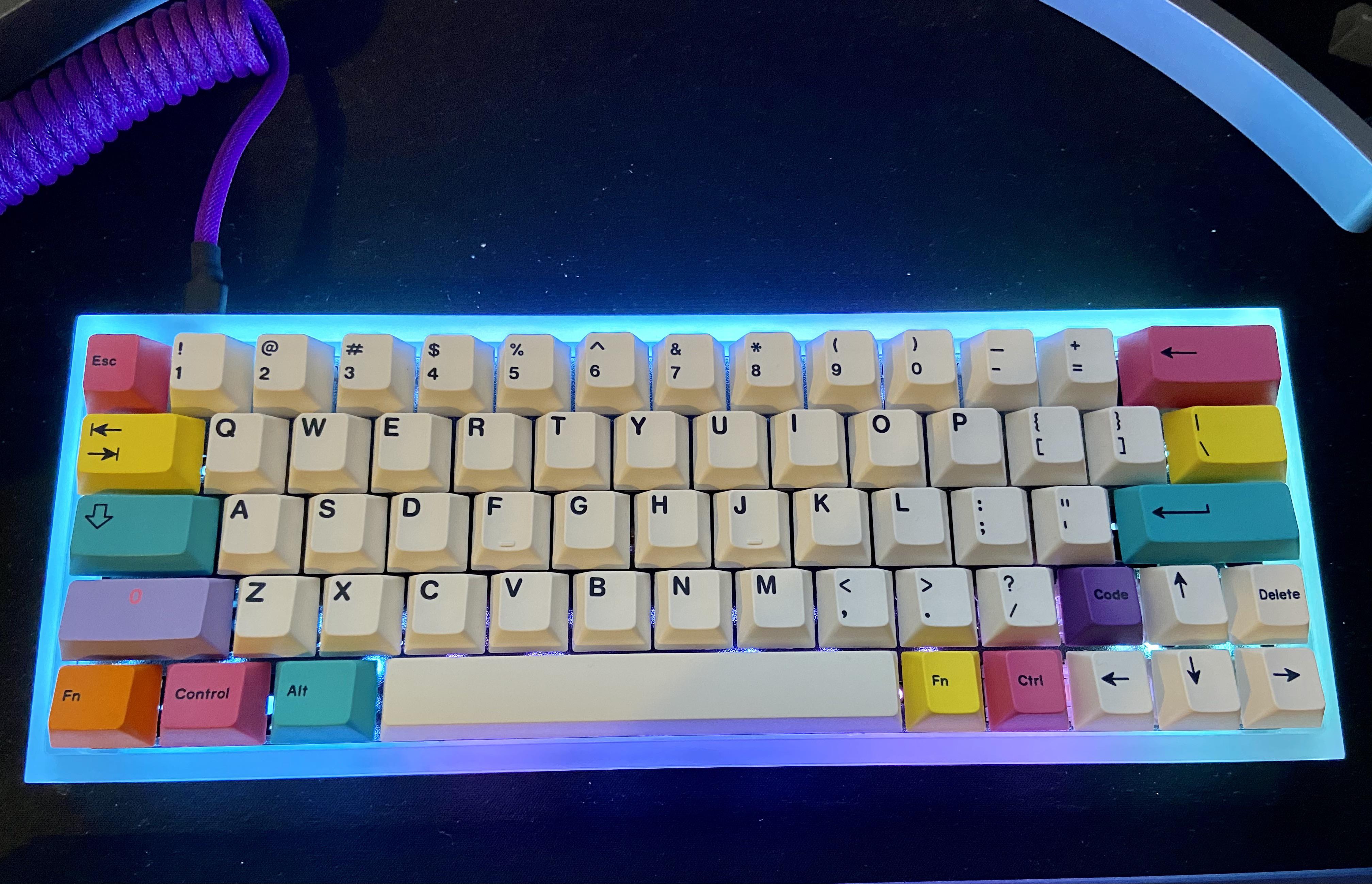 First custom, tofu60, NovelKeys Cream Switches, EPBT Spectrum. r
