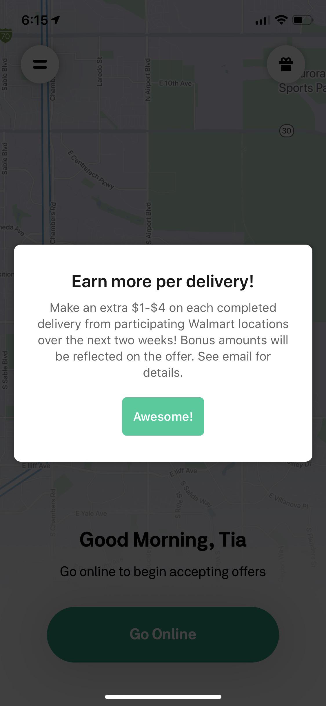 Joke Walmart bonus r/postmates