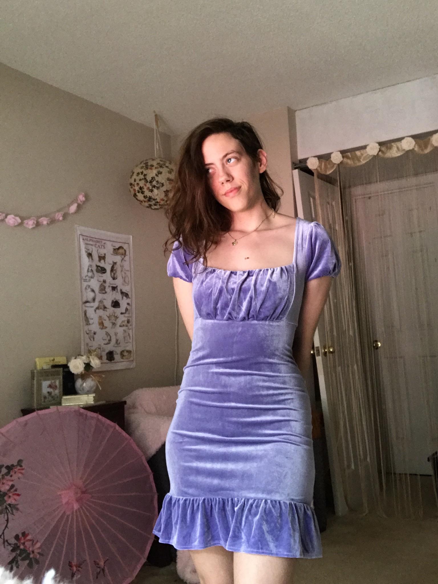 A velvet dress 💜 r/TodayIWore