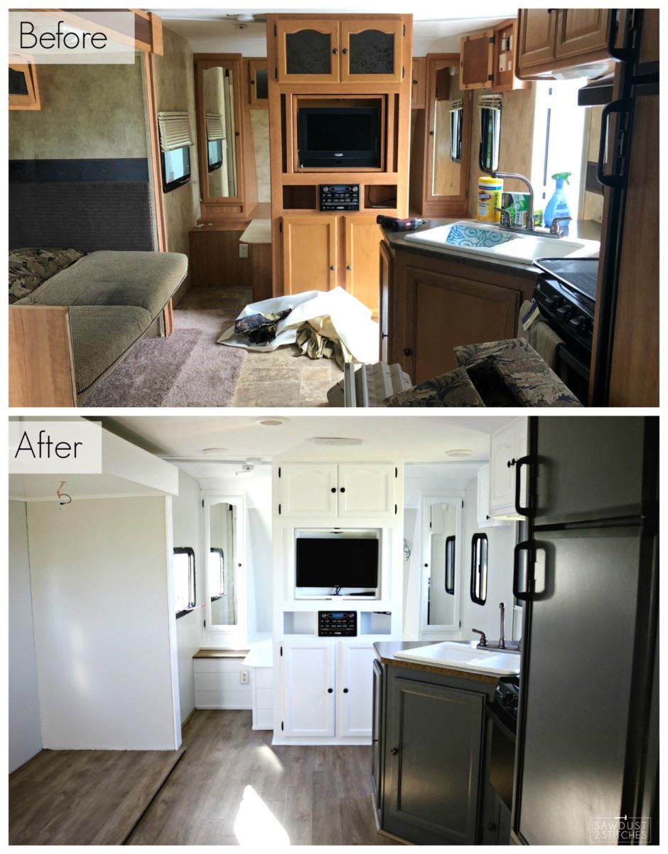 Delightful RV renovation before & after r/RVLiving