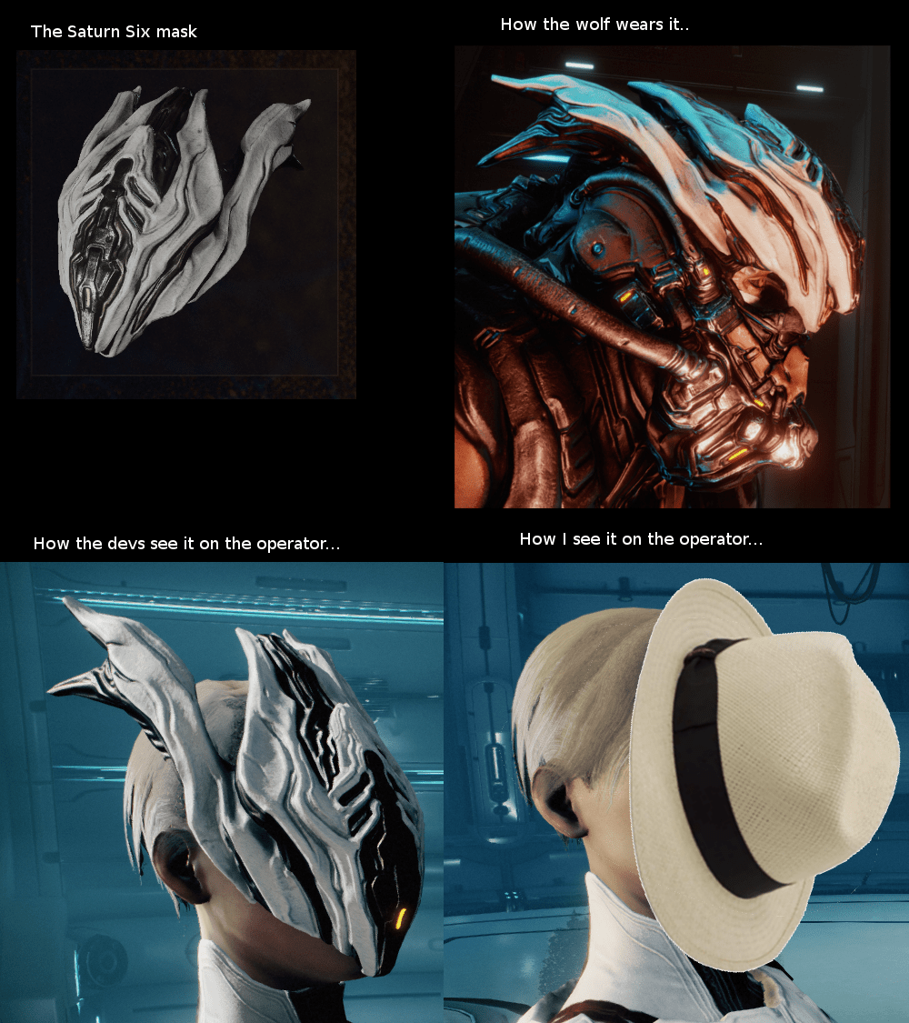How the operator wears the mask... Warframe