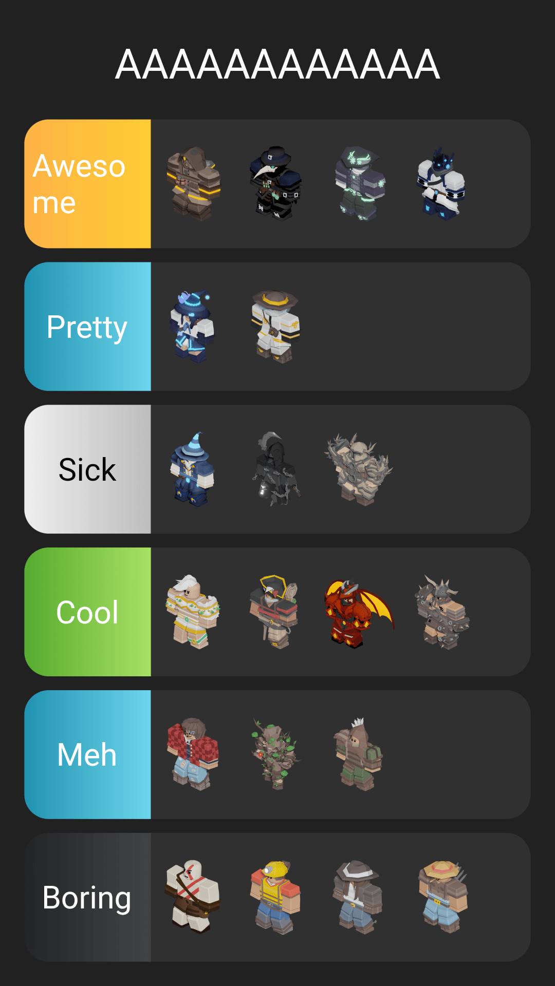 Ranking Bedwars kits based on their appearance r/RobloxBedwars