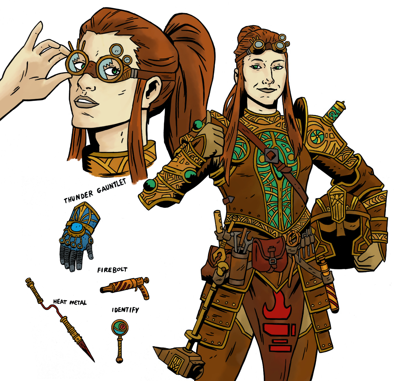 [Art] Anya Ironfounderson armorer artificer DnD