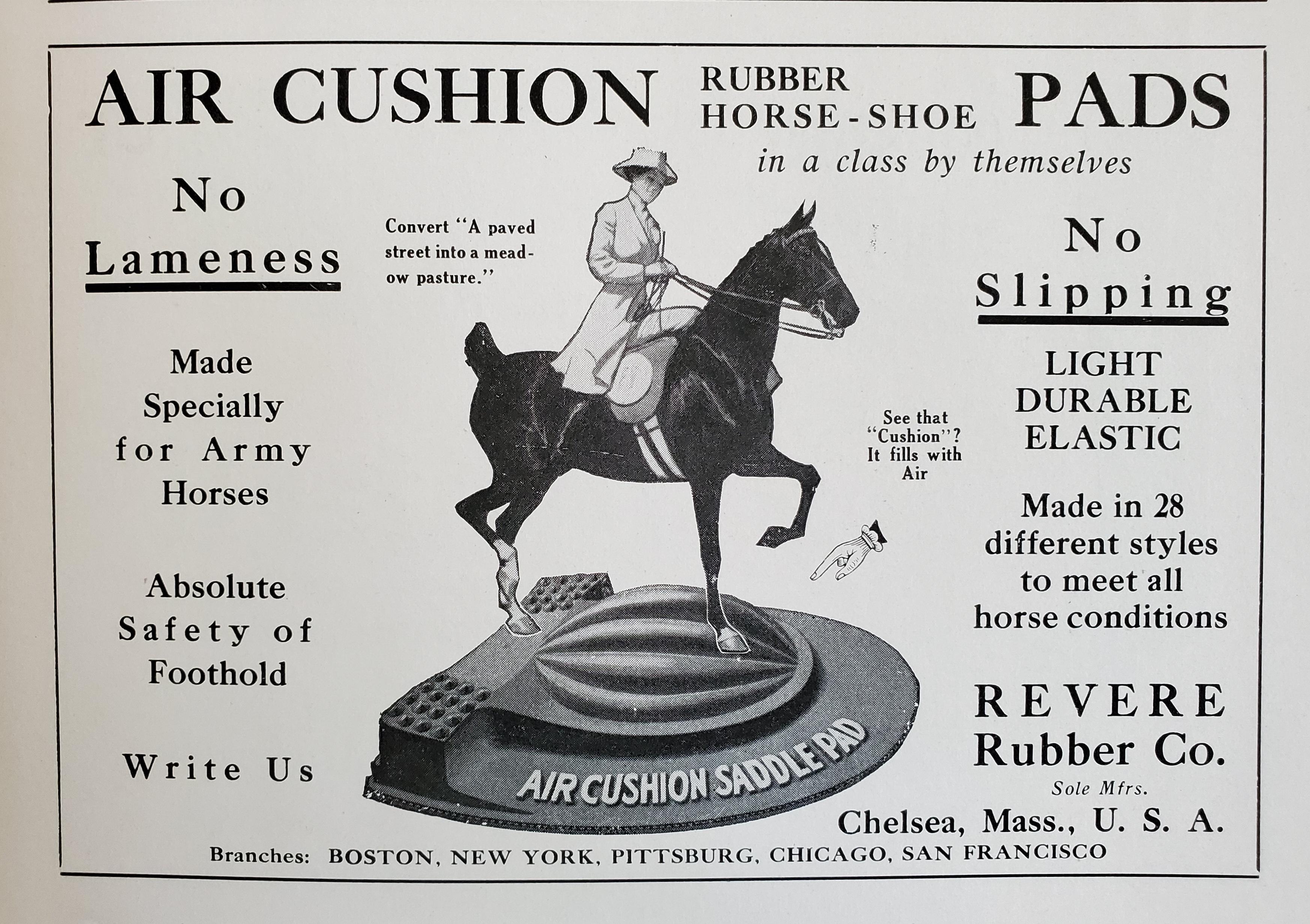 Apparently horse shoe pads have been around for a long time. This is a
