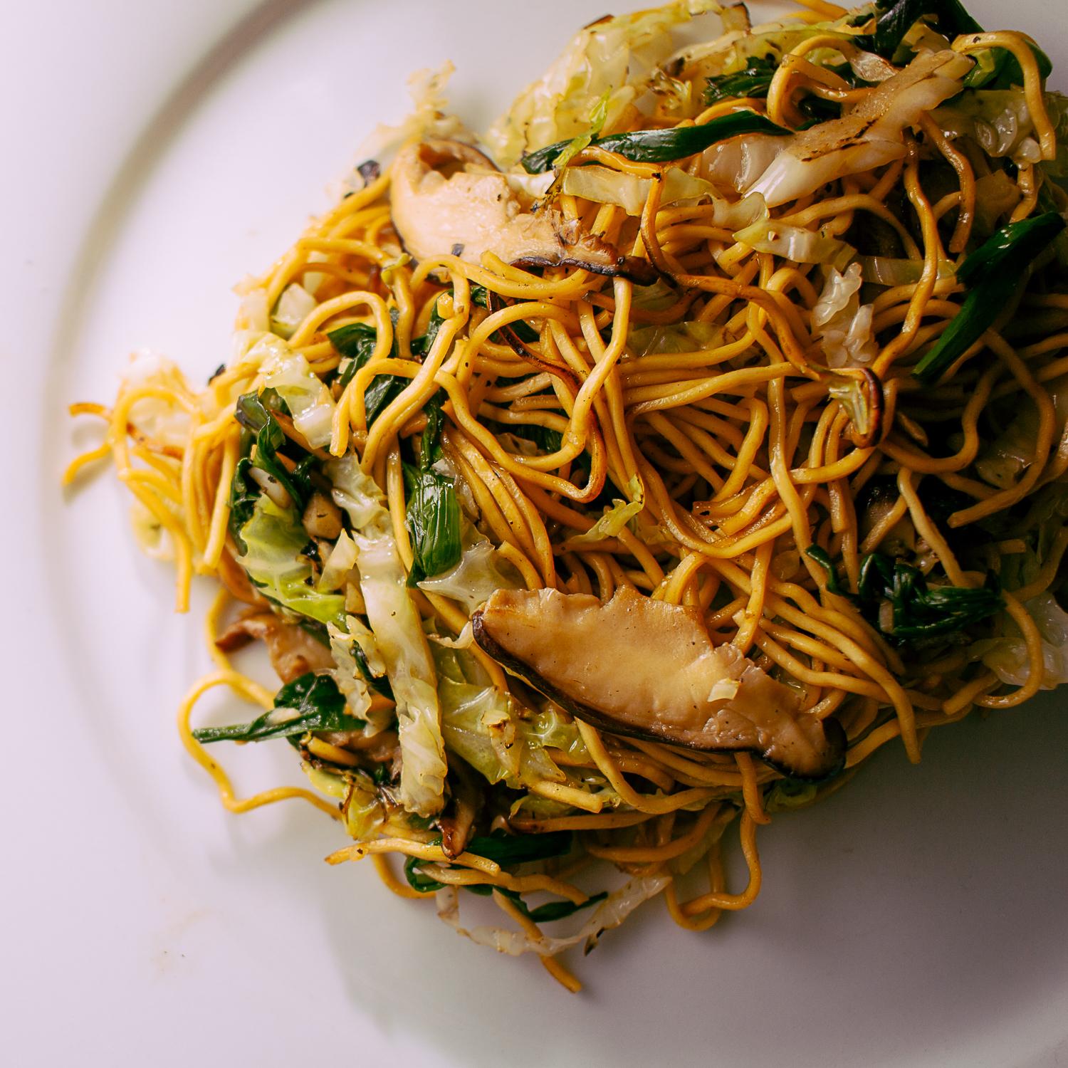 Made Kenji's Lo Mein with Charred Cabbage and Shiitakes. This one's