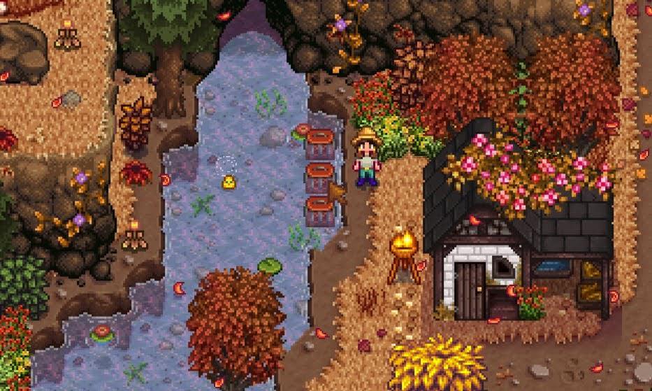 First time seeing little duck swimming, cute! r/StardewValley