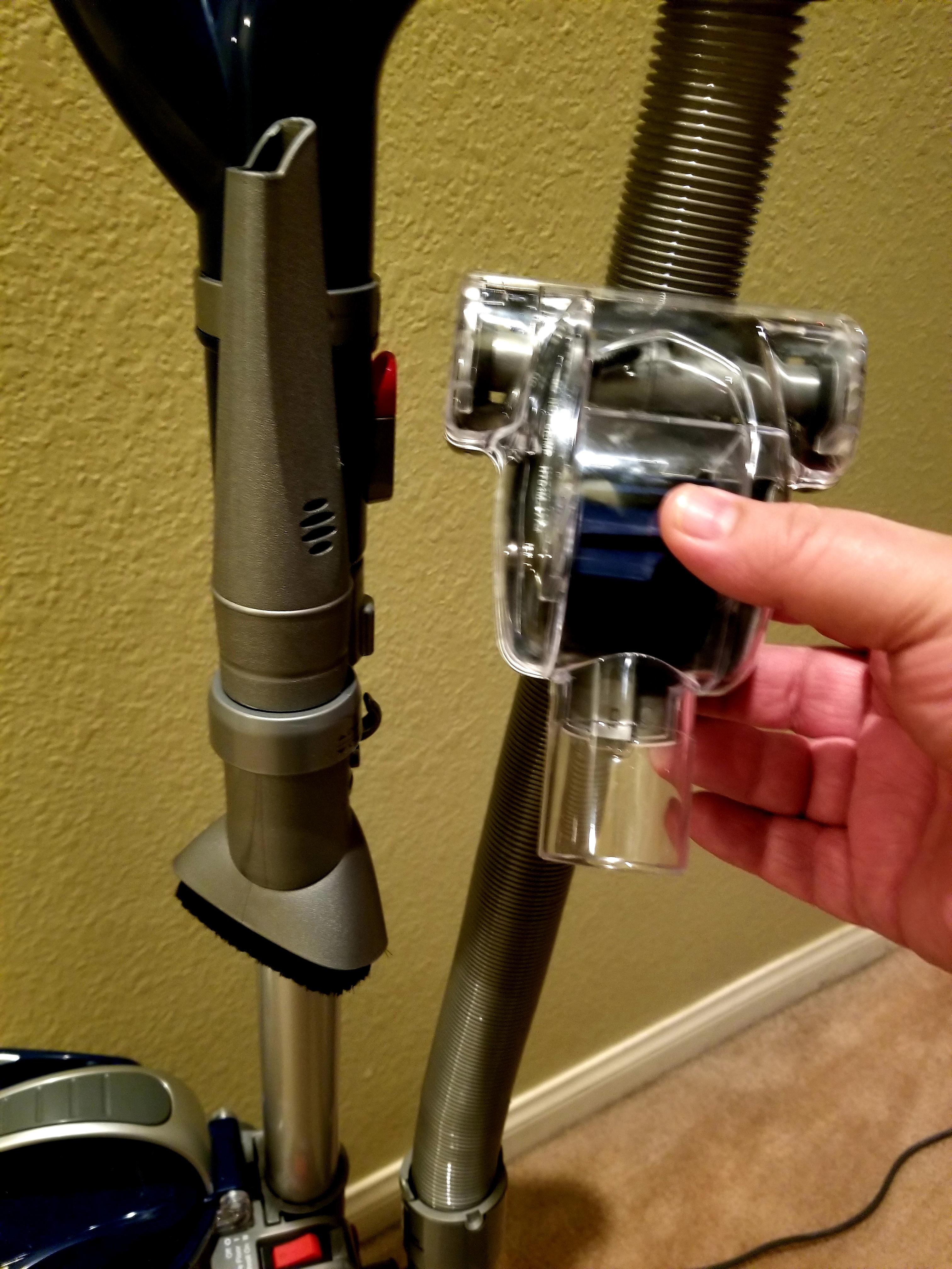 New vacuum Three accessories, but only two accessory holders. Guess I