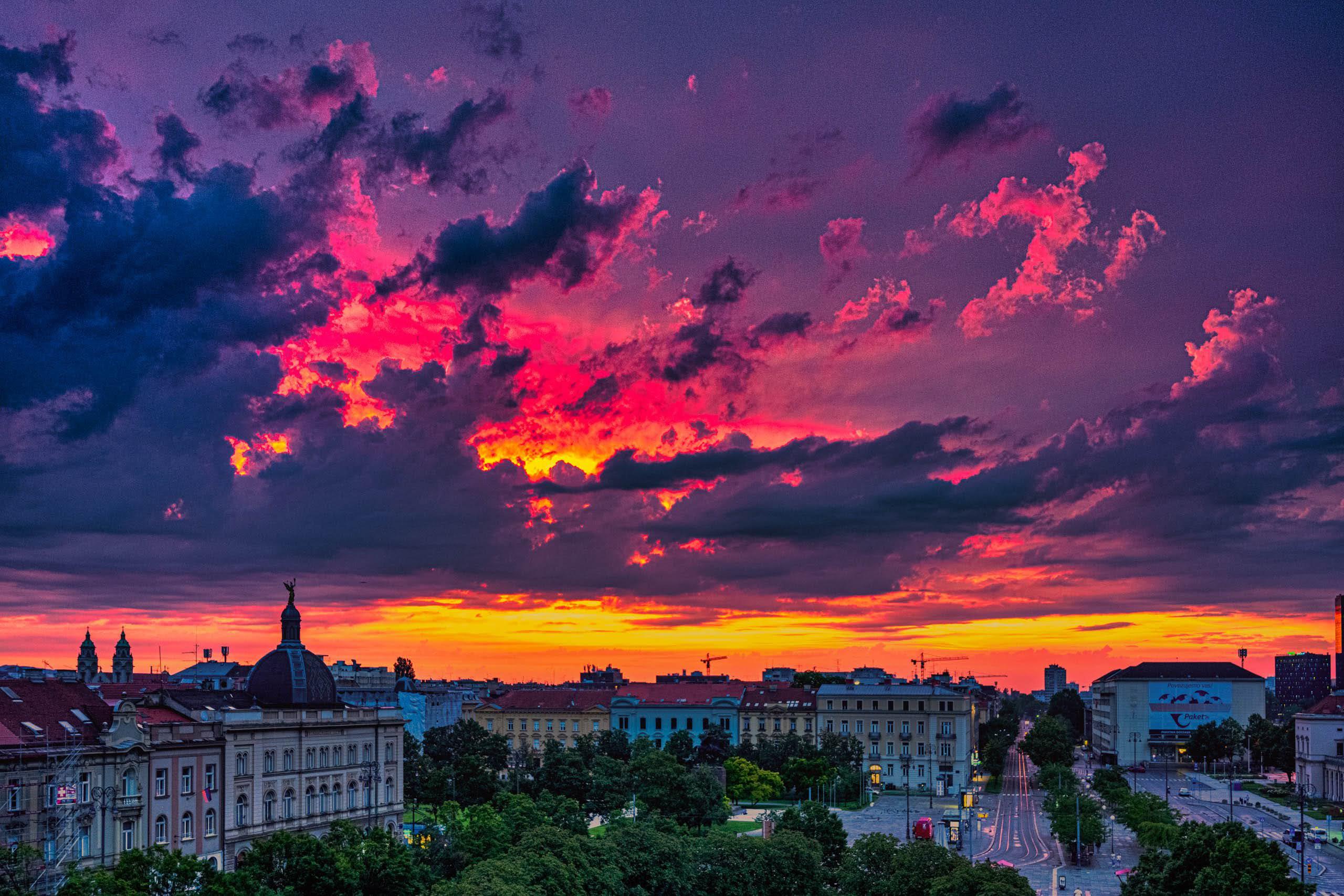 Zagreb sunrise r/croatia
