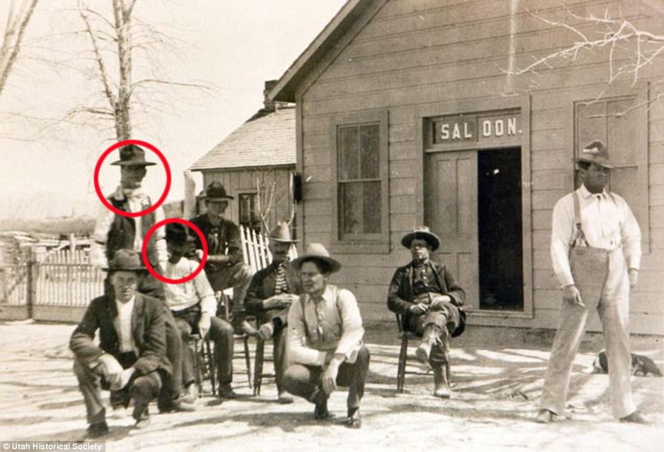 Butch Cassidy (seated) and Harry Longbaugh (The Sundance Kid) at the