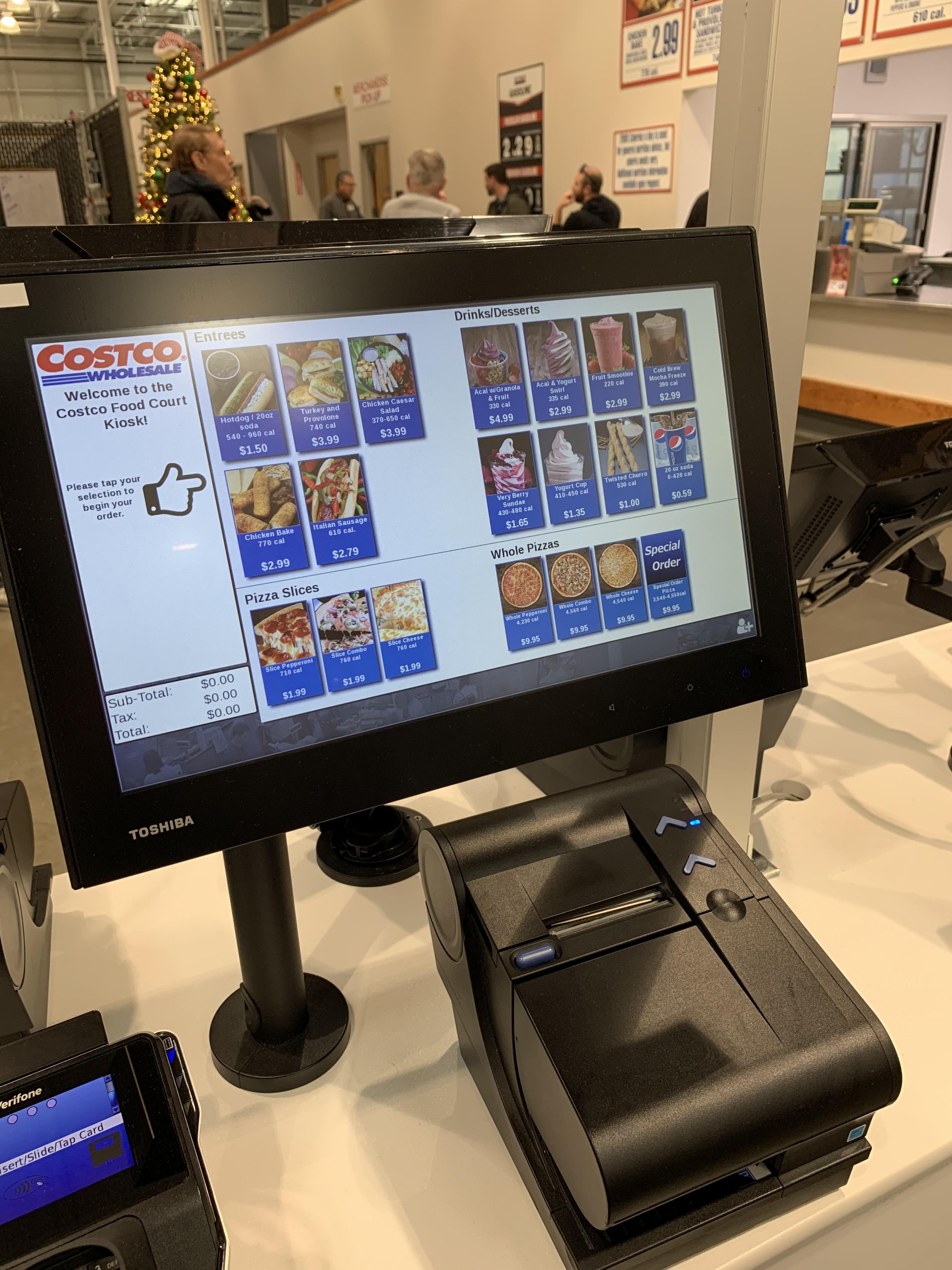 Self service kiosk food court r/Costco