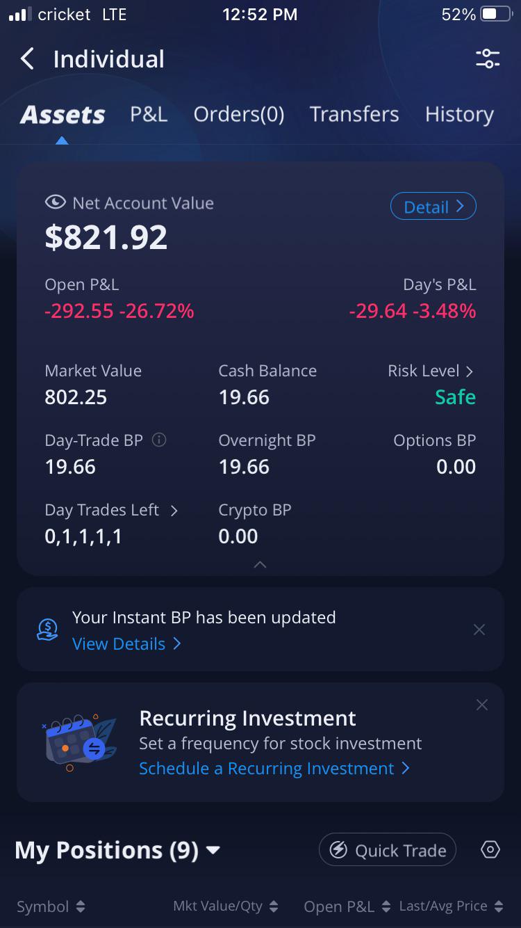 Making it back boys r/TheChosenTraders