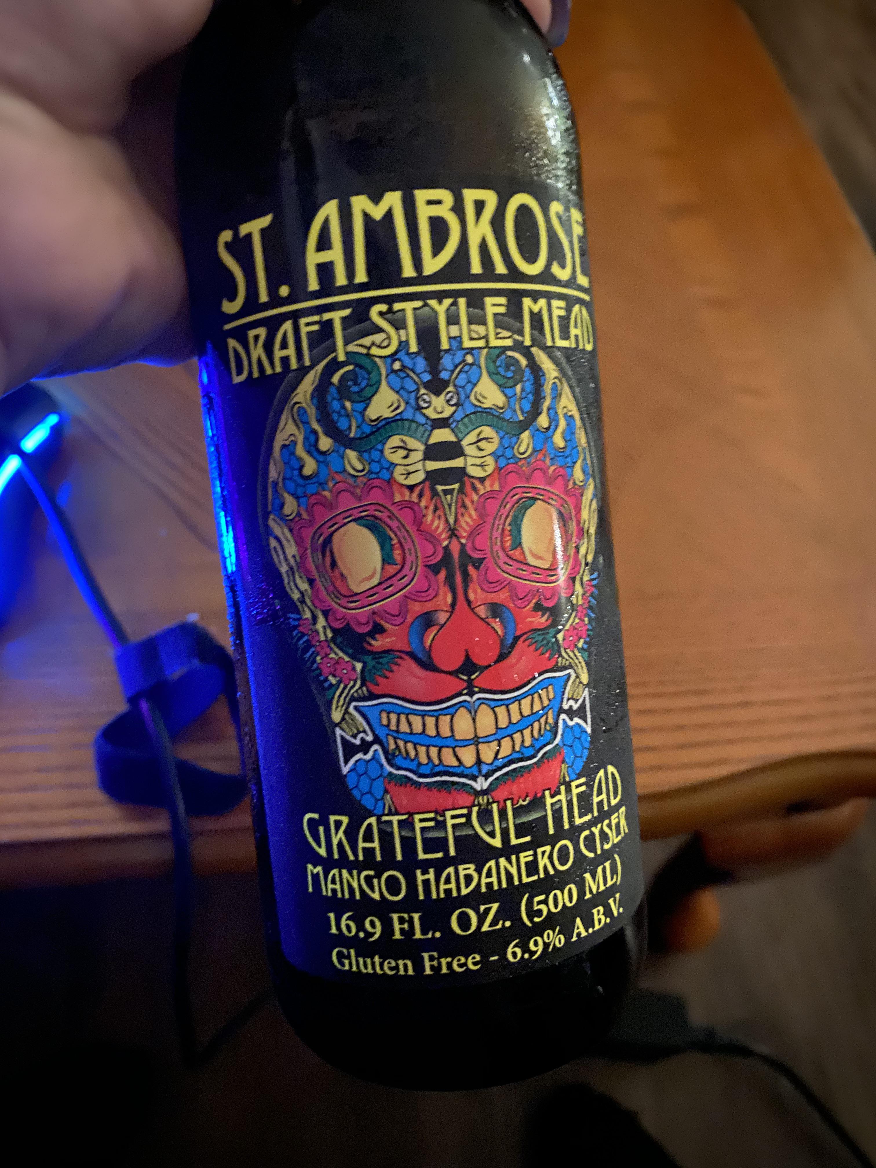 St. Ambrose Draft Style Mead "Grateful Head" Mango Habanero Cyser 6.9