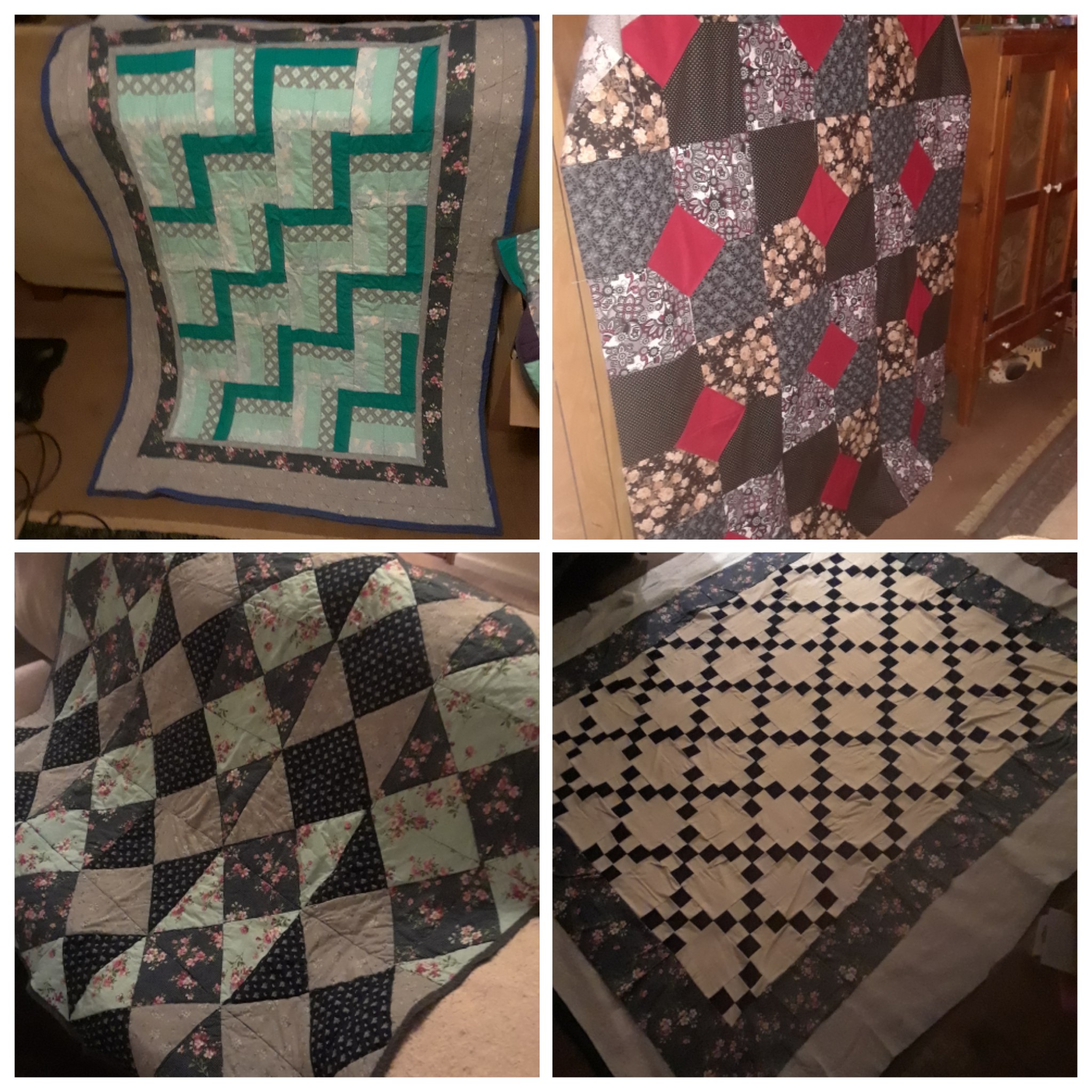 Some of my quilts I've made. The patterns I used are as follows Upper