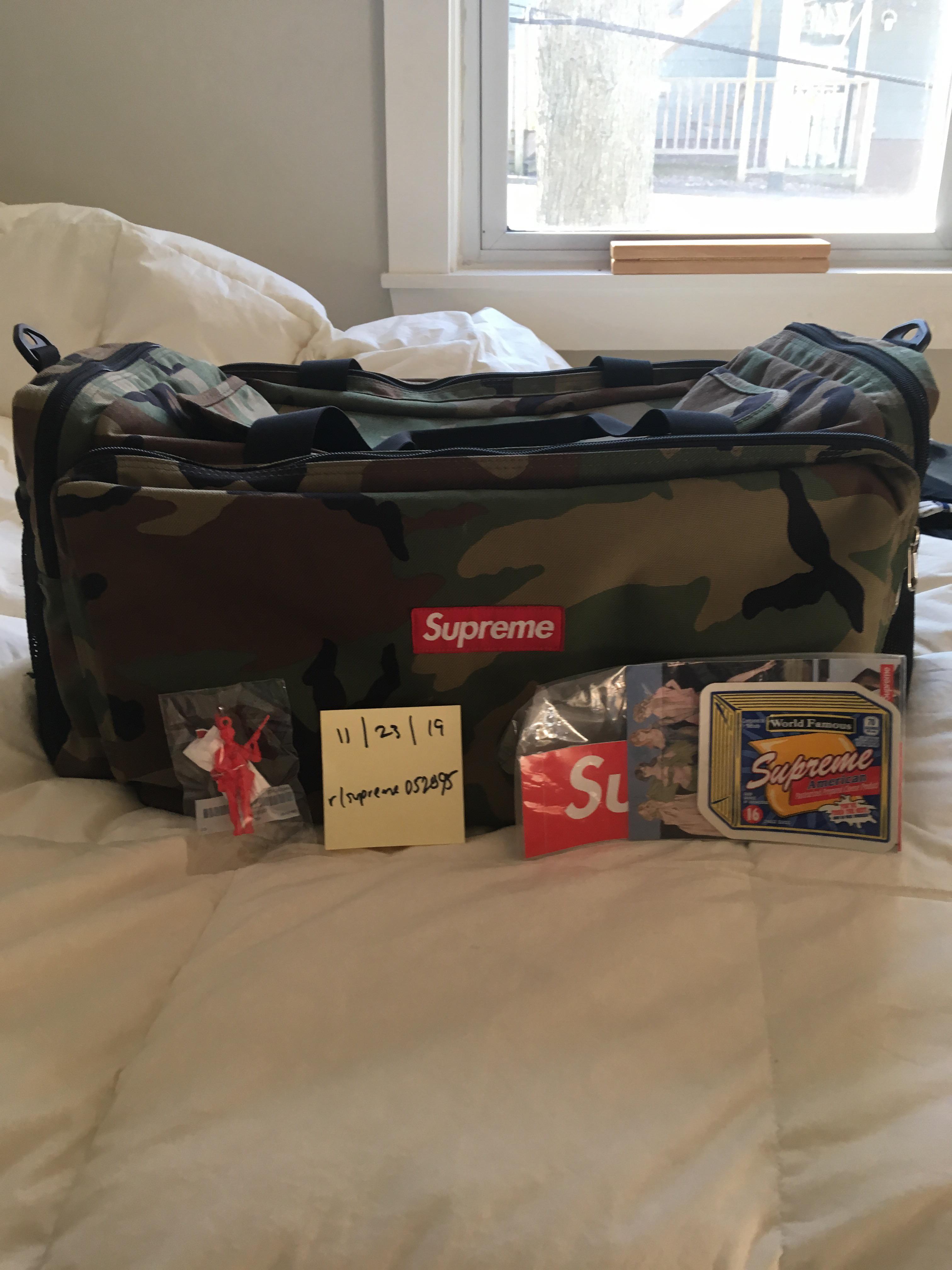 [FS] SS15 Woodland Camo Duffel Bag 200 r/supremeclothing