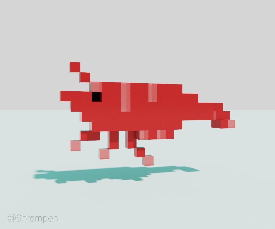 I made some art of a Red Cherry Shrimp r/shrimptank