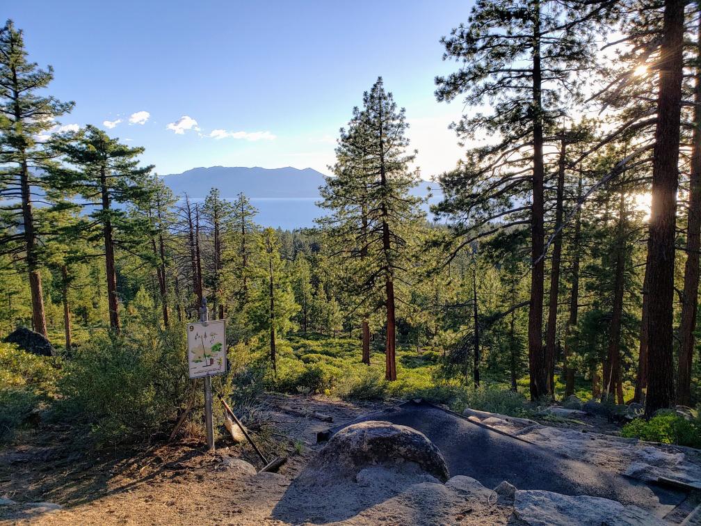 Best views in disc golf. Zephyr cove, Lake Tahoe, NV. r/discgolf