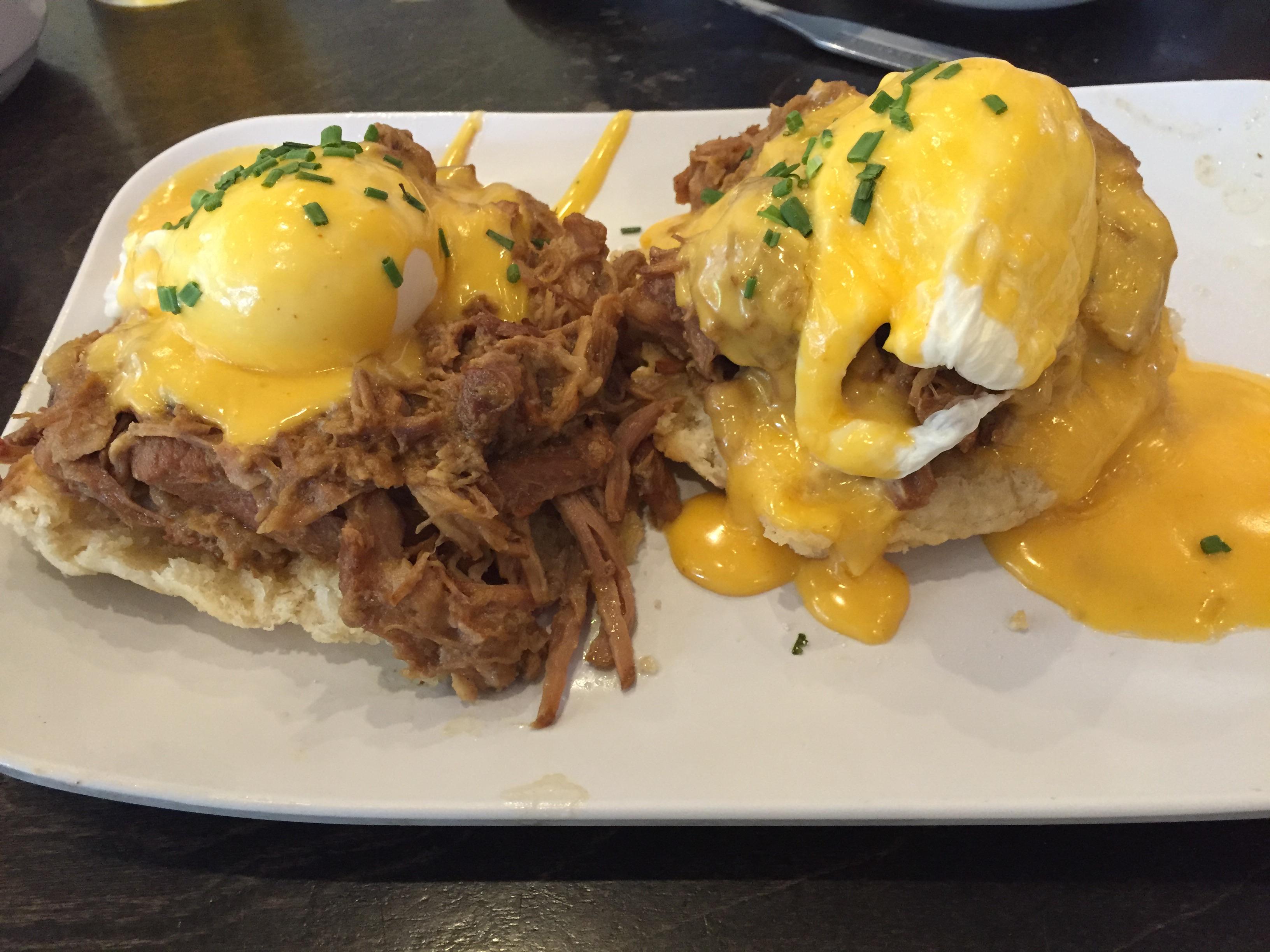 Pulled pork eggs Benedict. r/FoodPorn