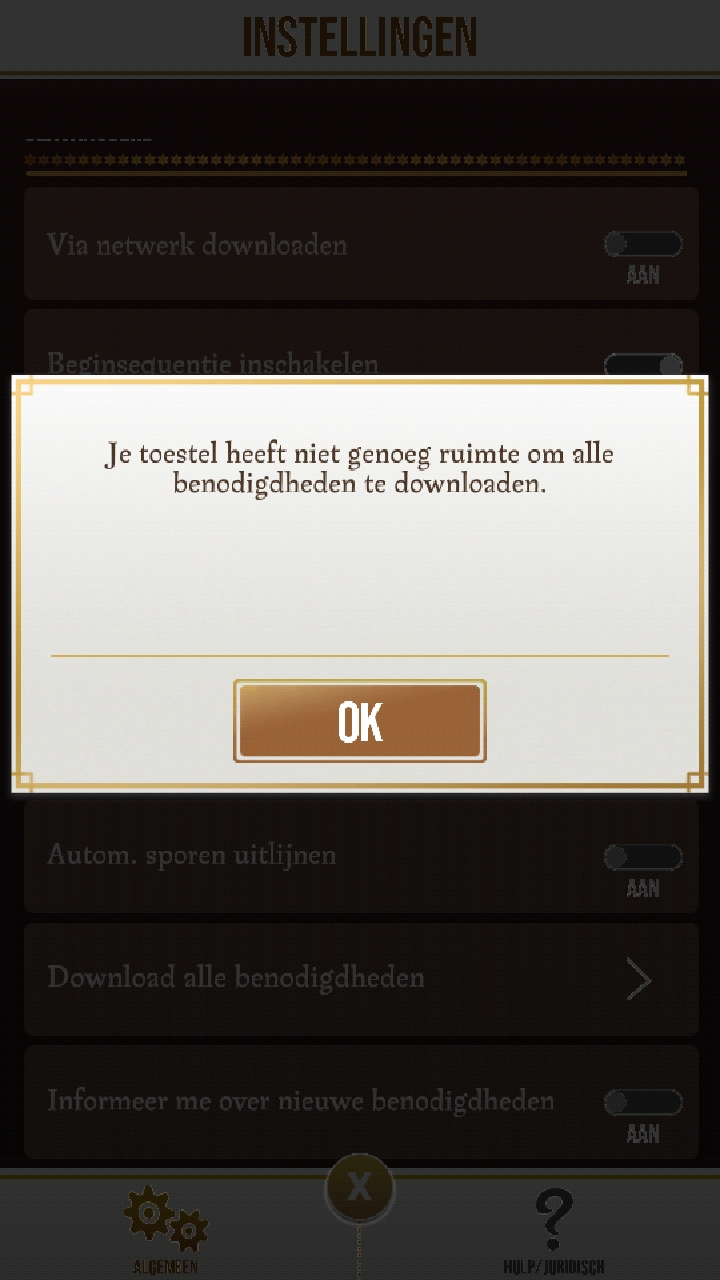 Error that says "Your phone doesn't have enough space to download all