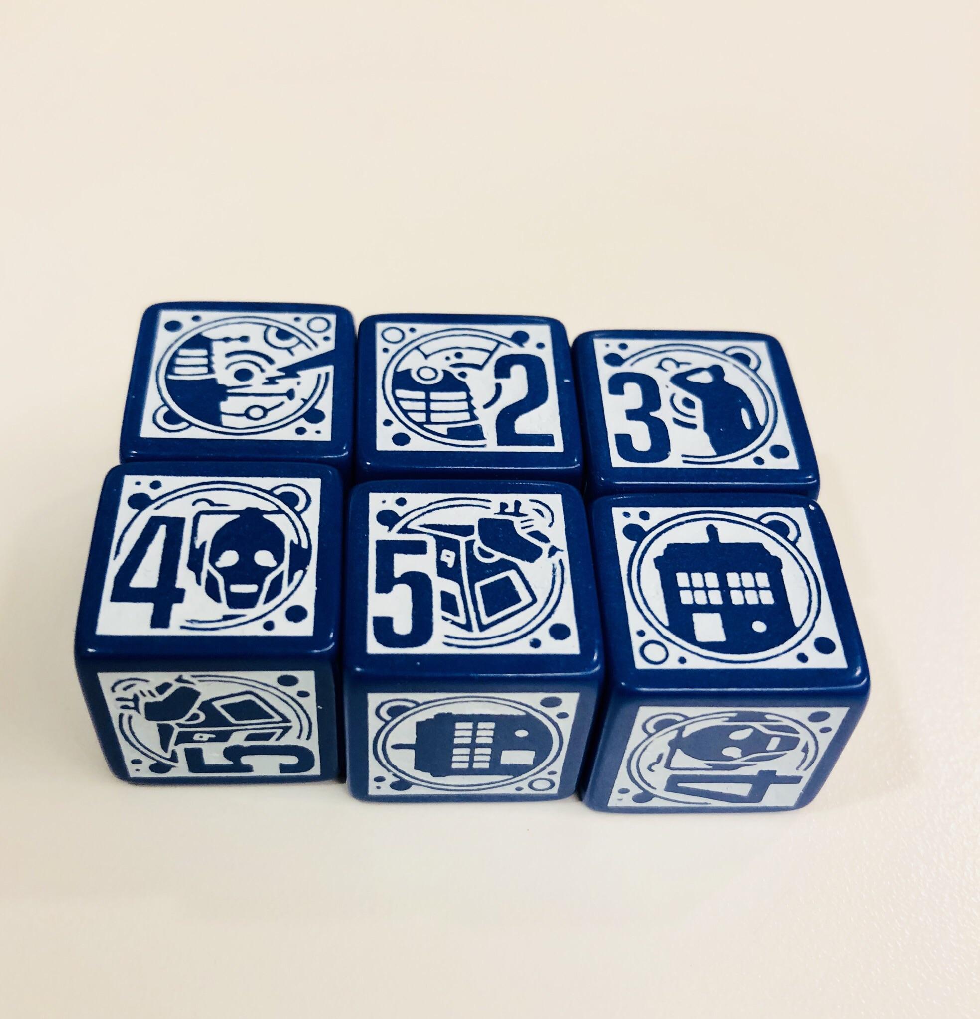 I gave in and got this Doctor Who dice set. They’re pretty cute and the