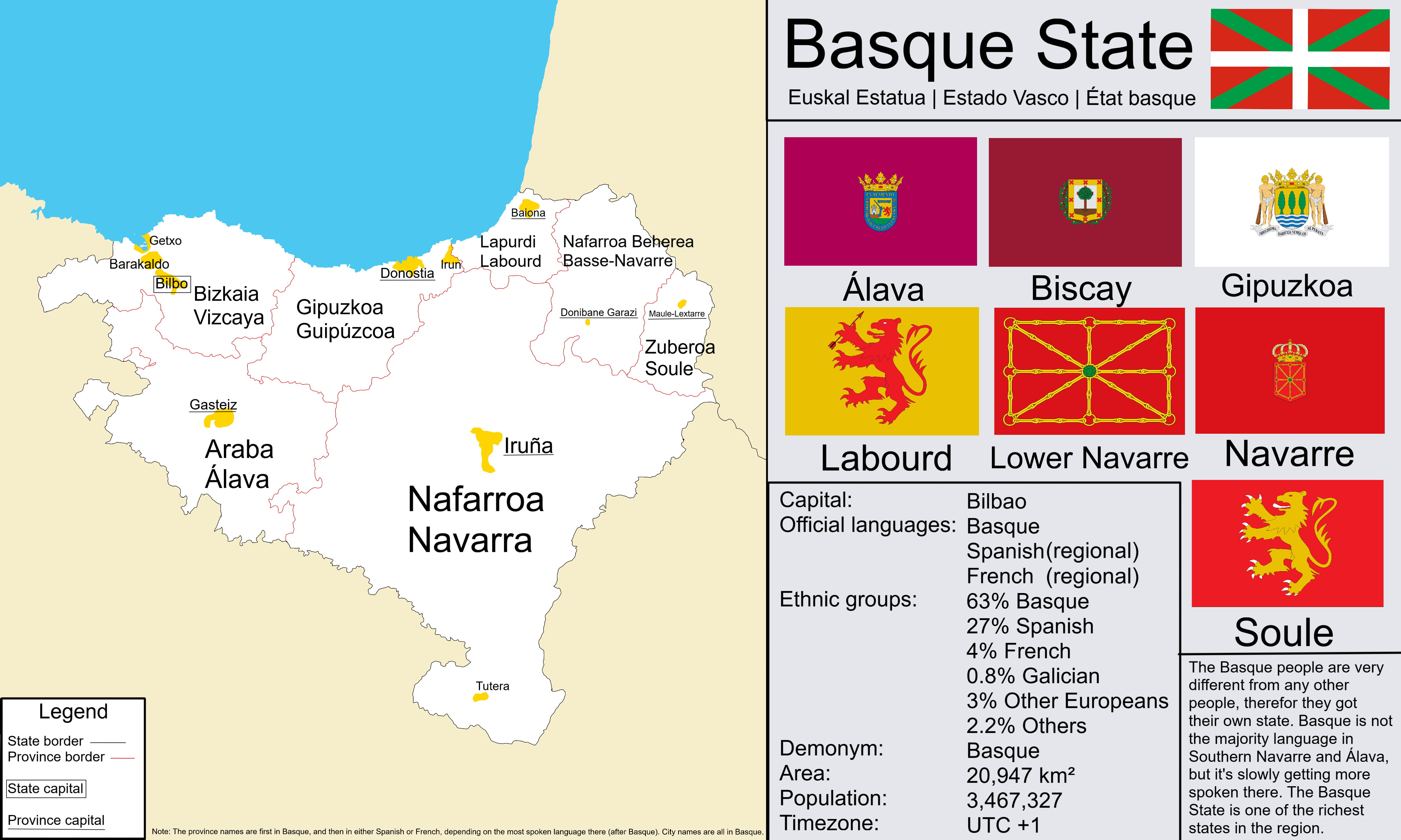 French Basque Map