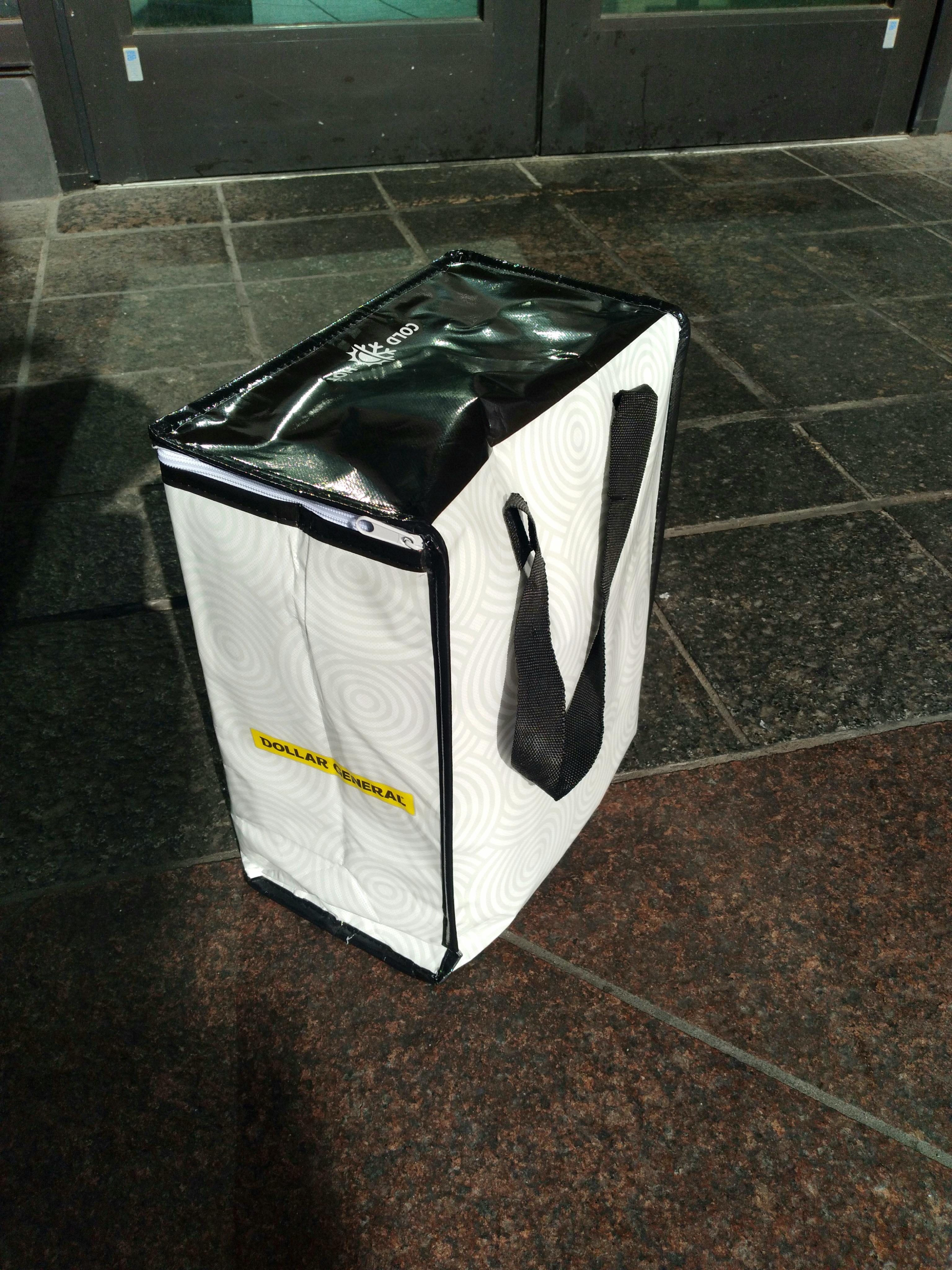 Very happy w/my new hot/cold bag from Dollar General for 5... r