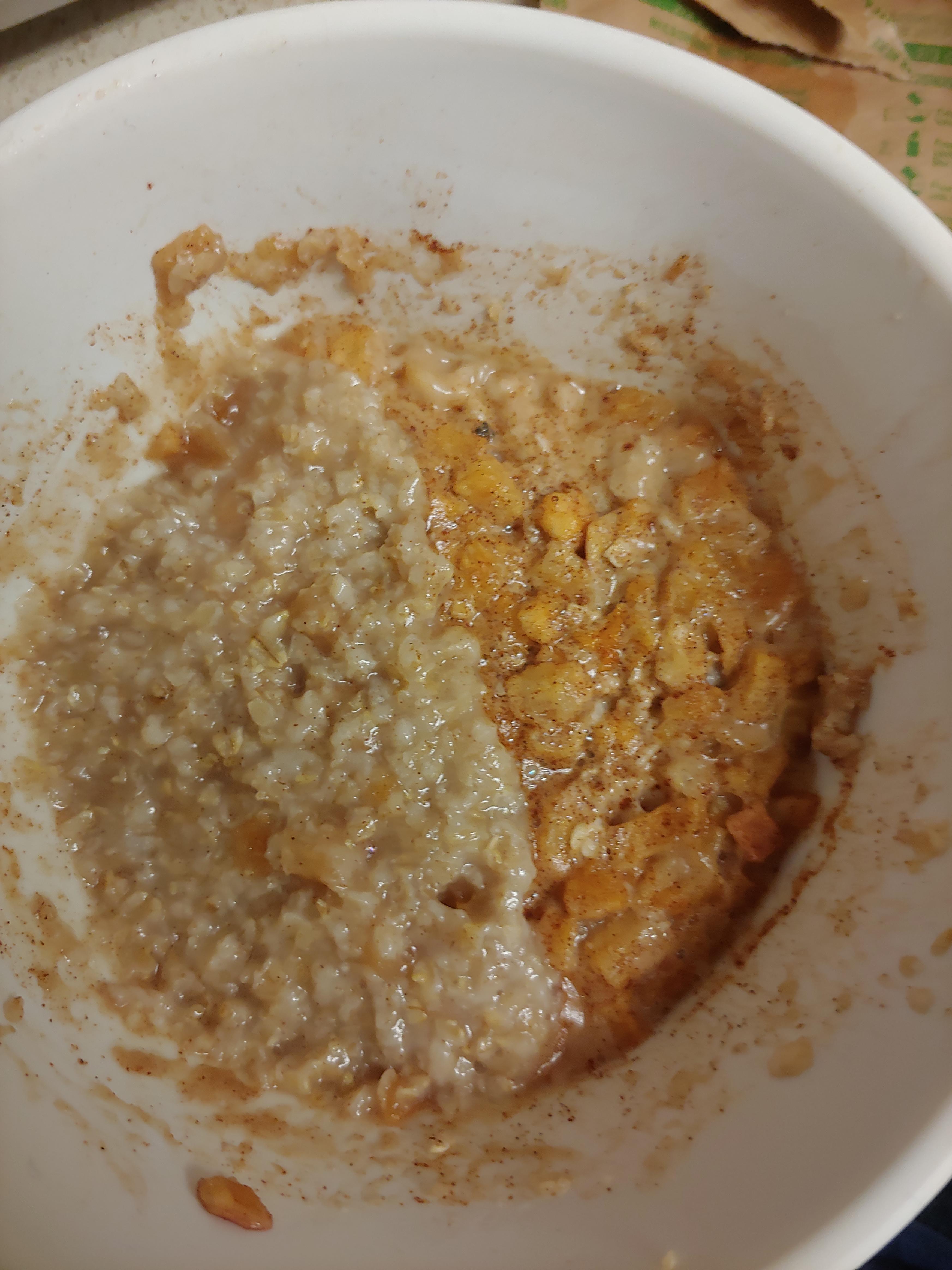 My oatmeal looks separated and it looks different r/mildlyinteresting