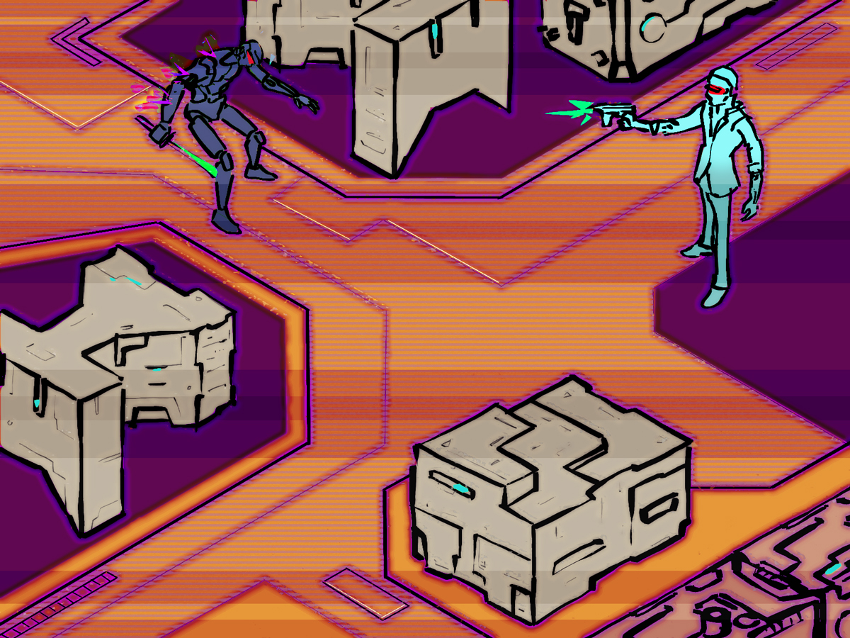 Cyberpunk Isometric Gameplay & Modular Enviro conceptart