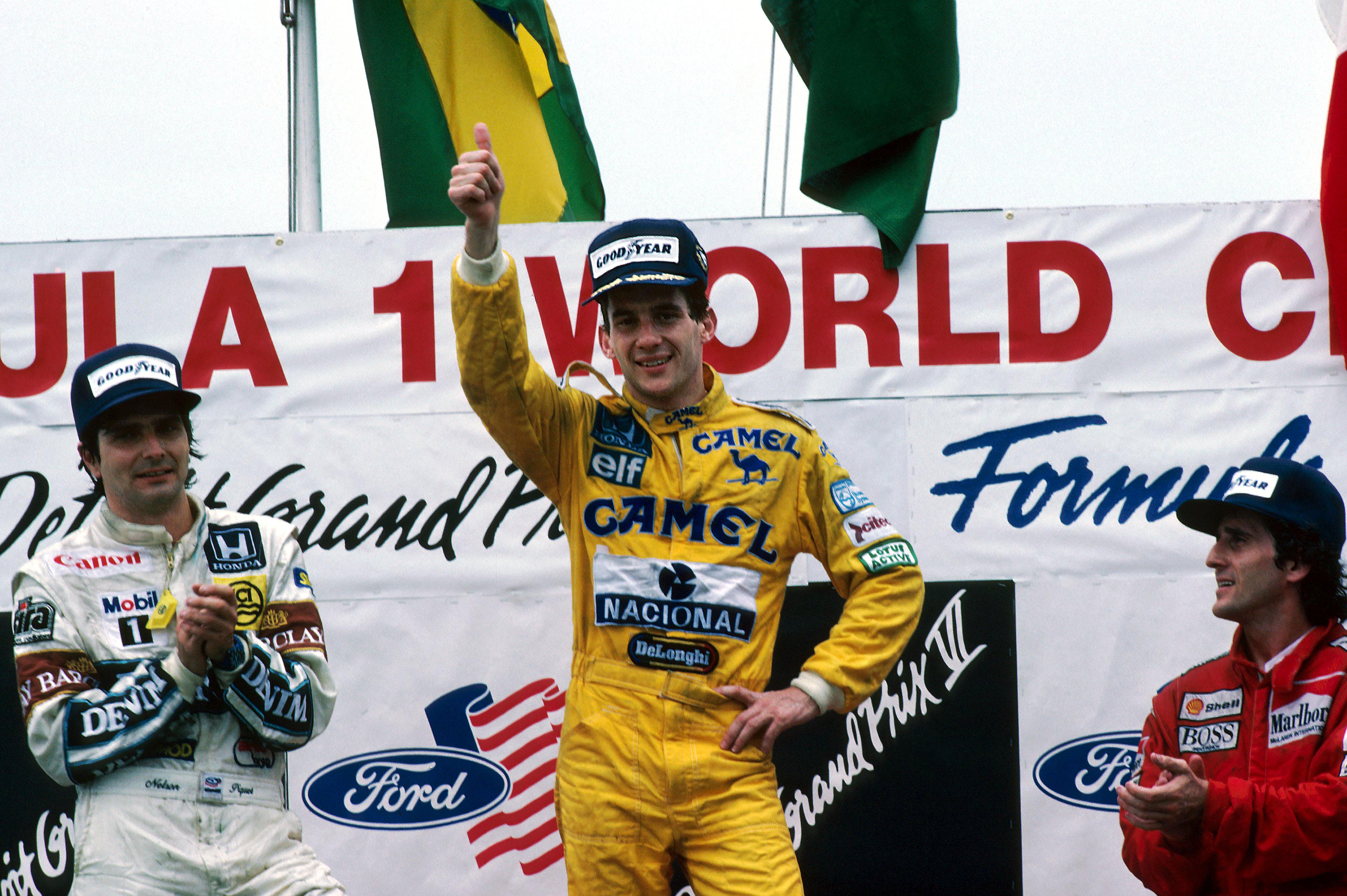 The best podium ever? Everyone had at least 3 WDC at the end of their