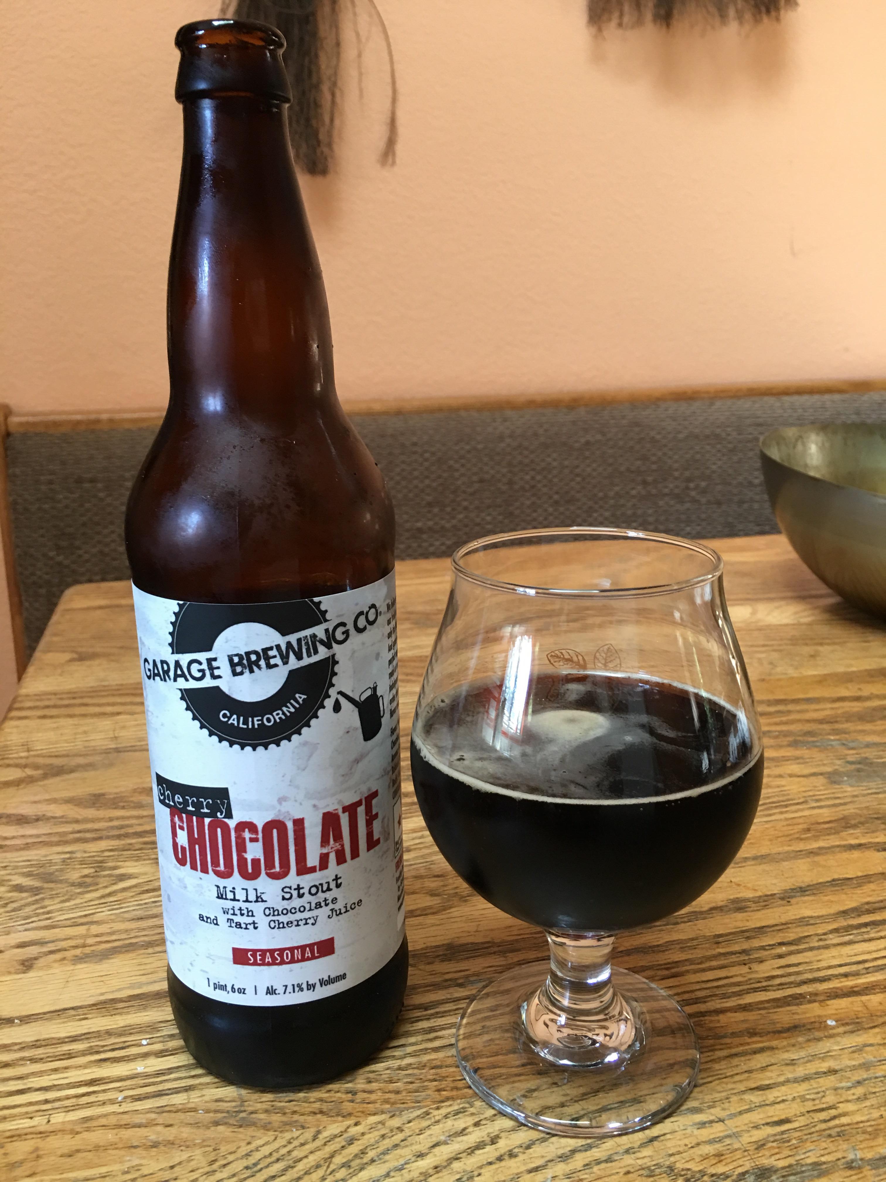 Delicious Cherry Chocolate Milk Stout. r/beerporn
